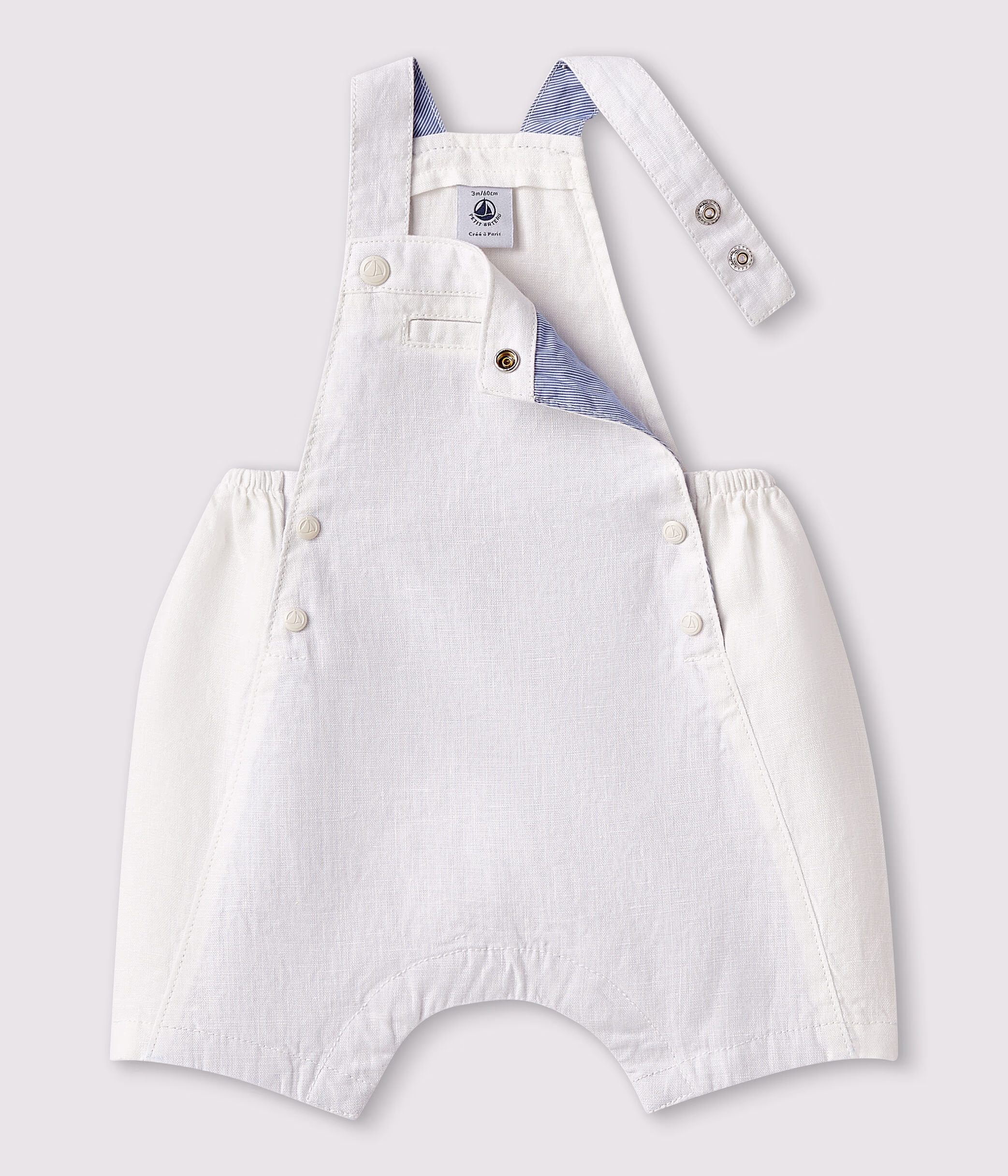 Baby boy s short linen dungarees 5561401090