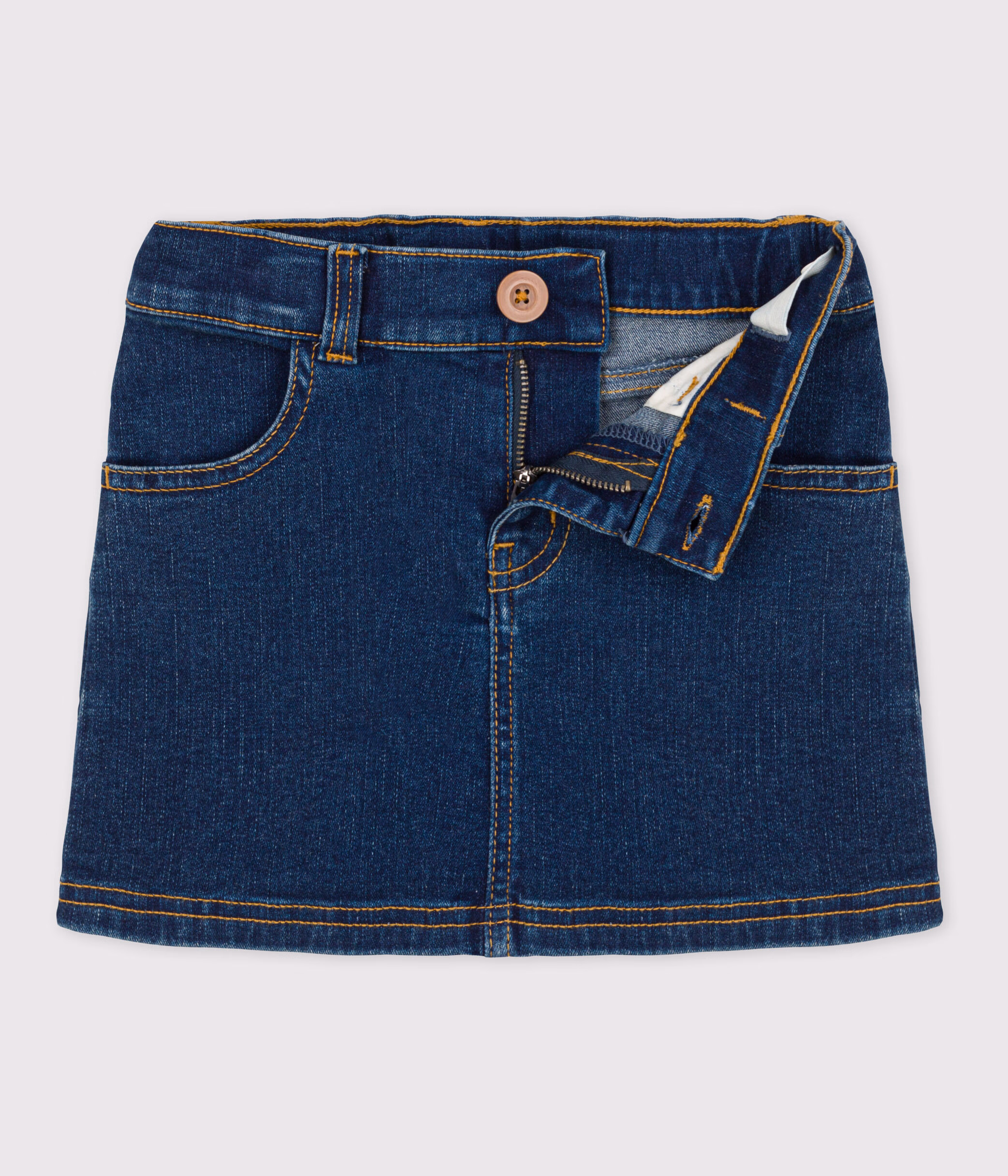 Long blue jean skirts youth 2025