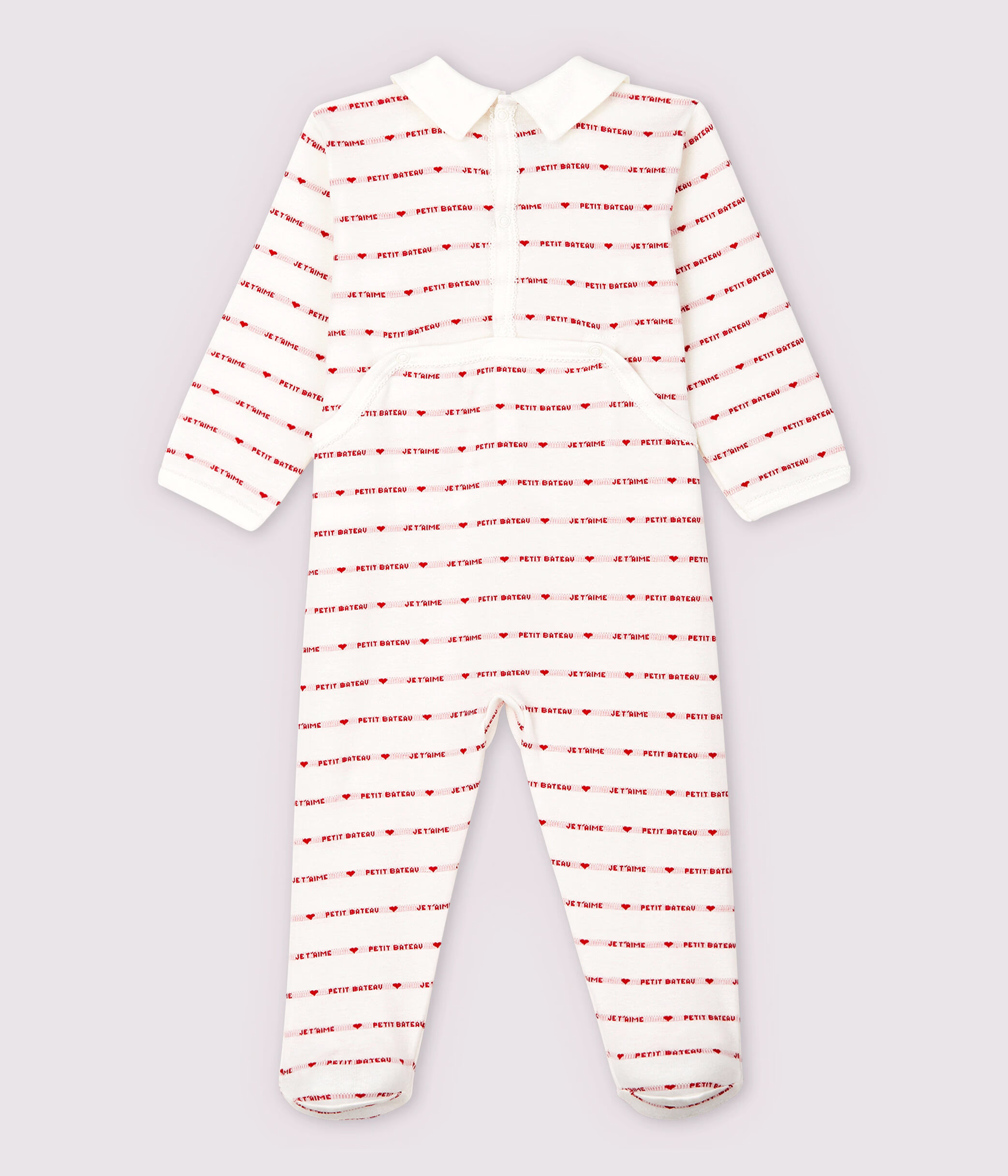 Petit Bateau Baby Girls Sleepsuit with Woven