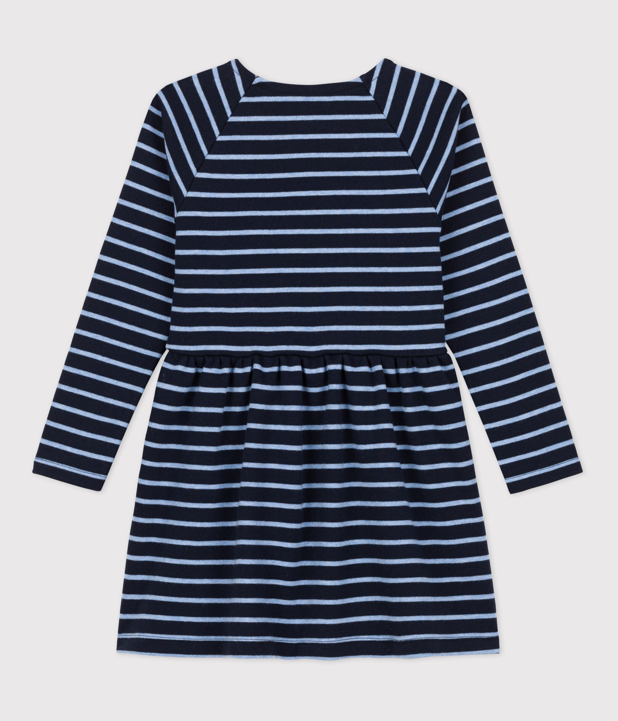 Blue and white striped long sale sleeve dress