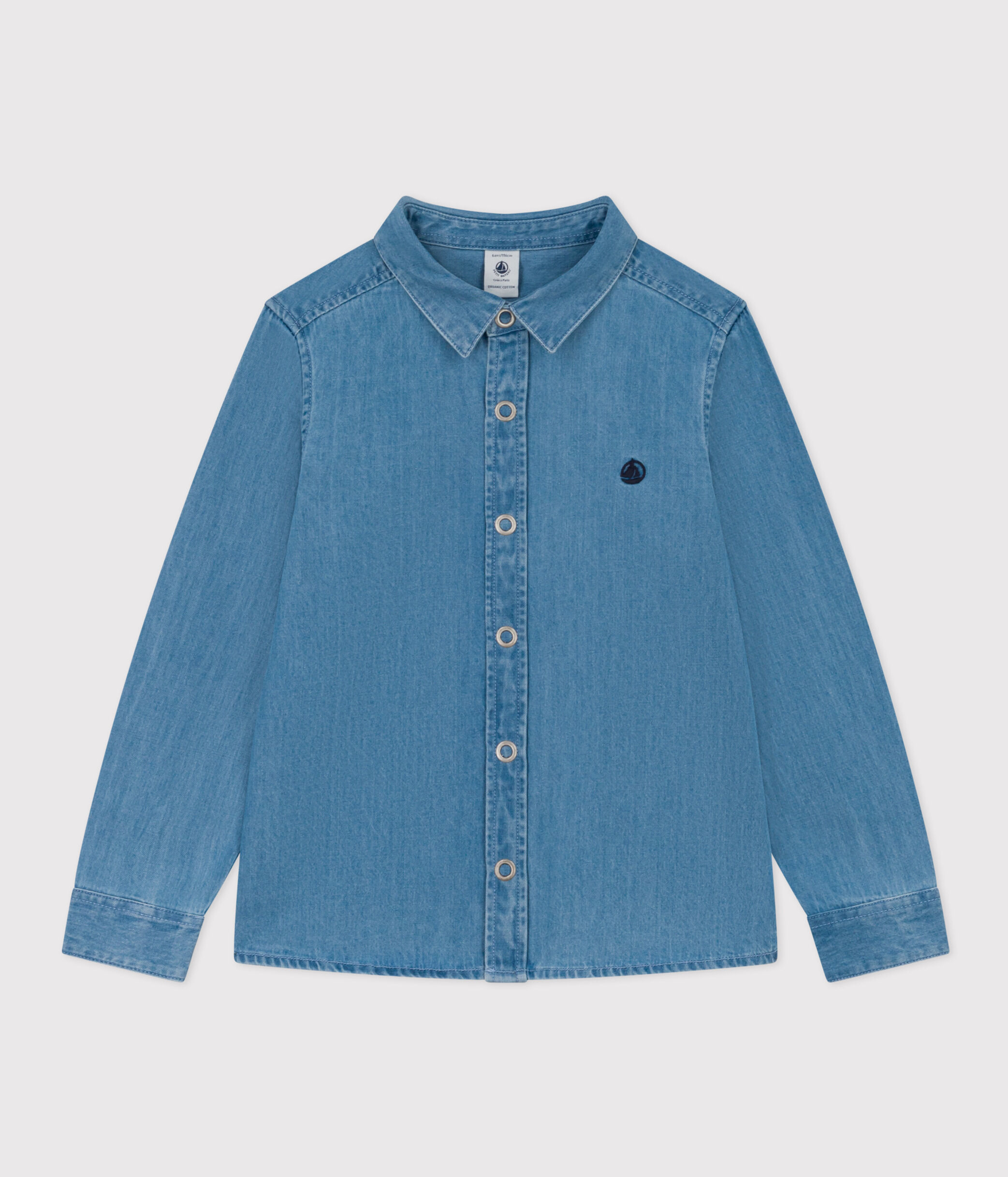 Boys Light Denim Shirt DENIM CLAIR Petit Bateau