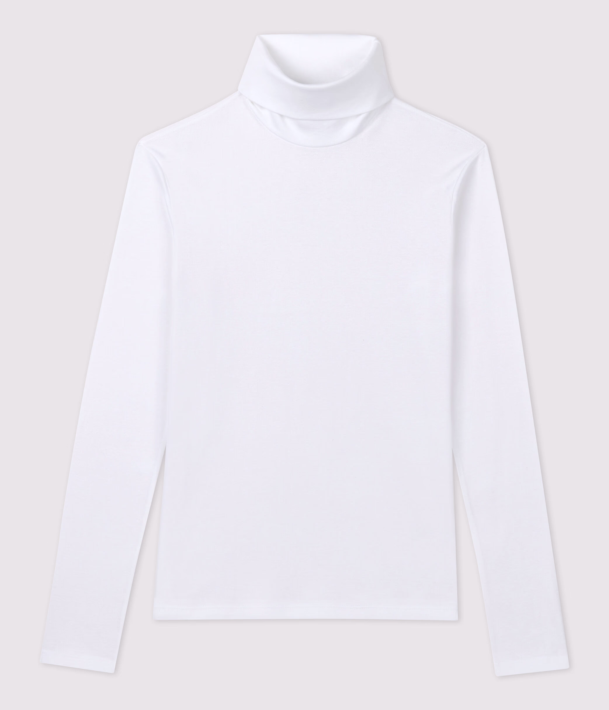 Women s Iconic Cotton Roll Neck T Shirt ECUME Petit Bateau