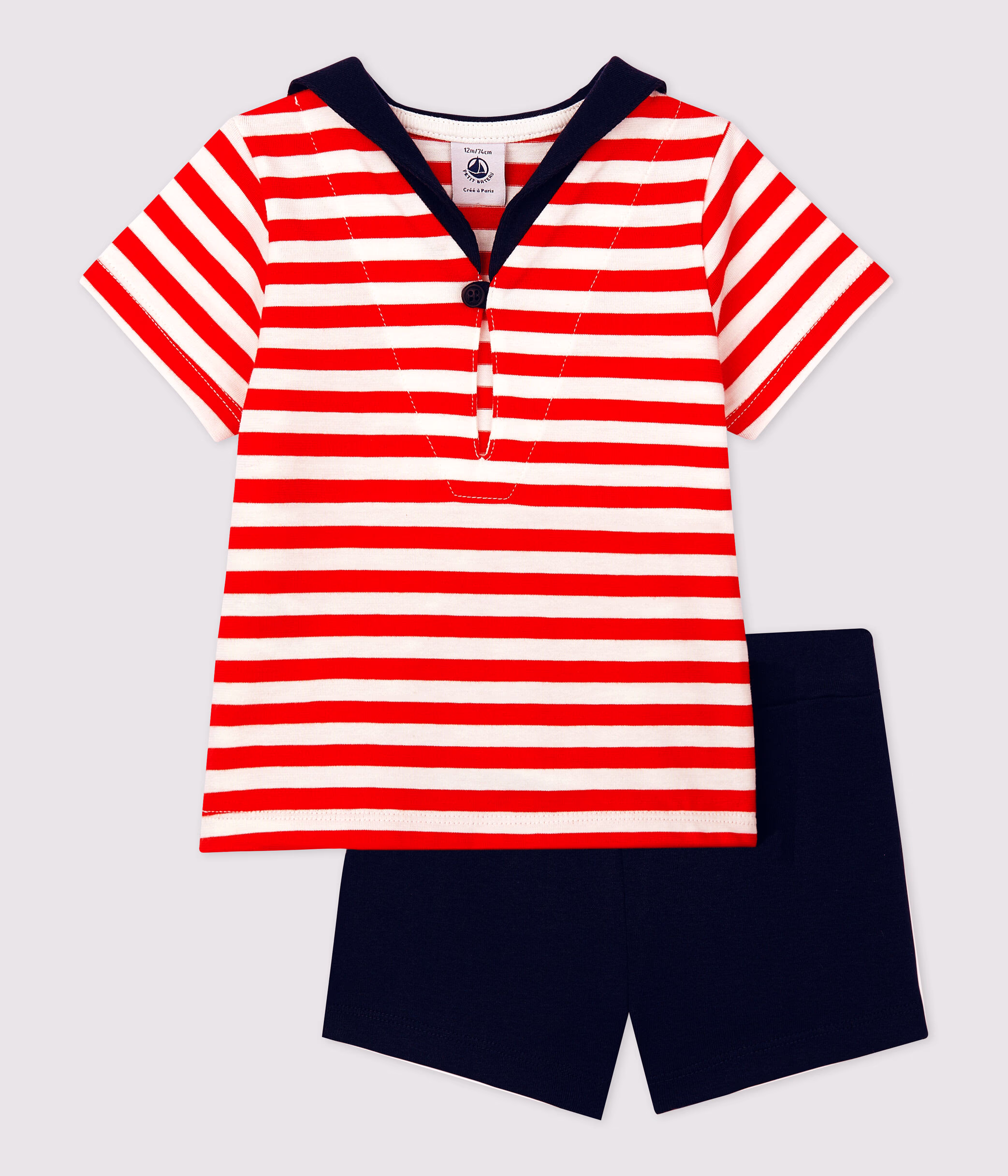 Red and white striped two piece set sale