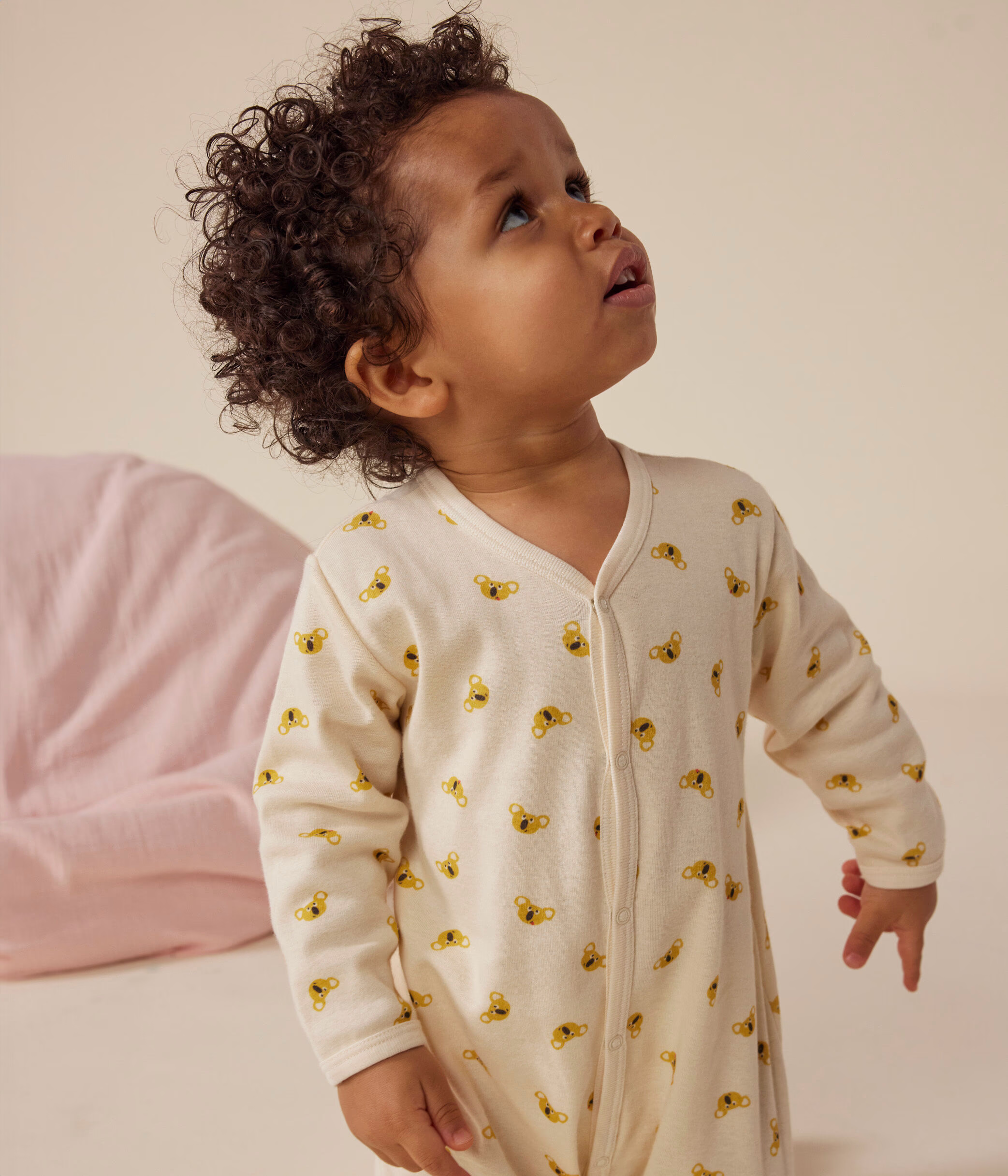 Babies Koala Patterned Cotton Pyjamas MARSHMALLOW MULTICO Petit Bateau