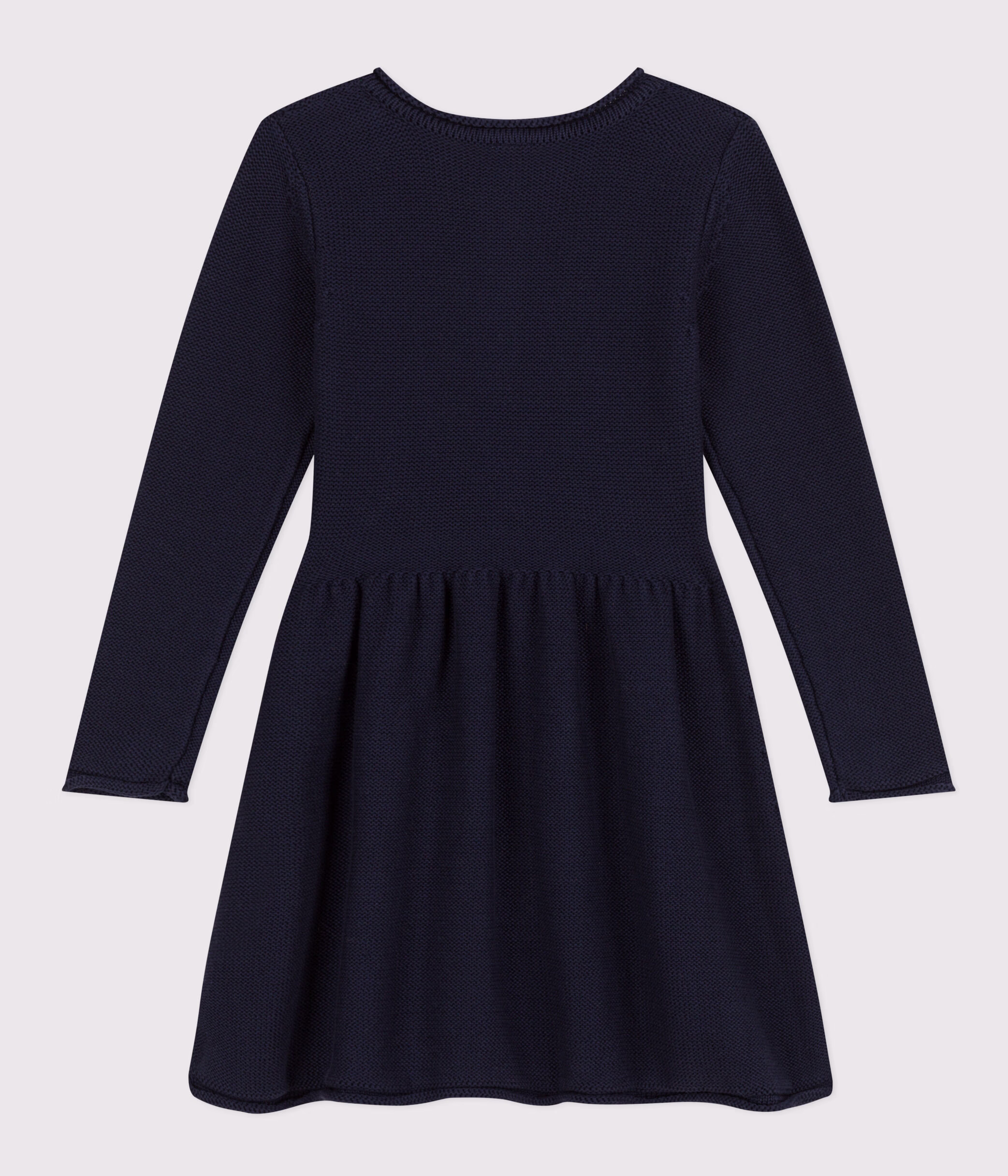 Girls long sleeved knit dress SMOKING Petit Bateau