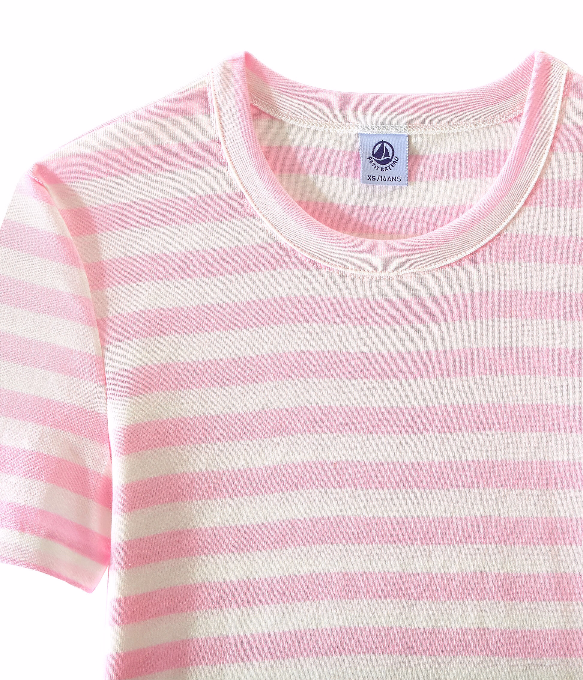 pink and white striped t shirt