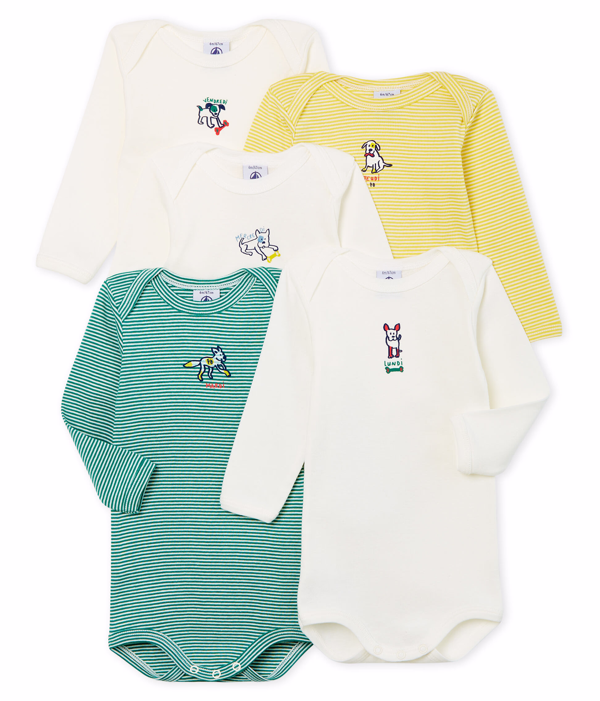Baby Boys Long Sleeved Bodysuit 5 Piece Set 5232600000