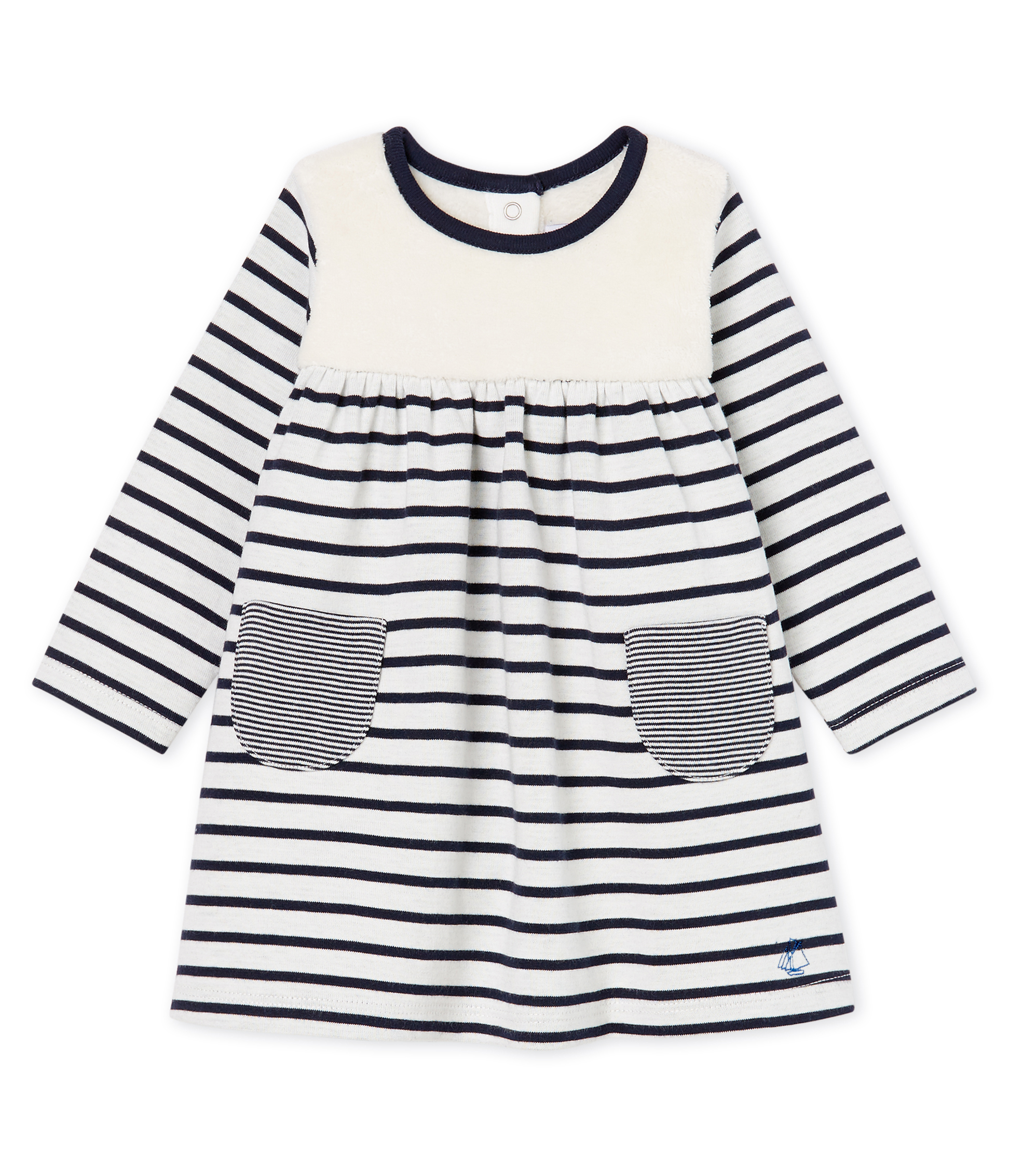Baby Girls' Long-Sleeved Striped Dress