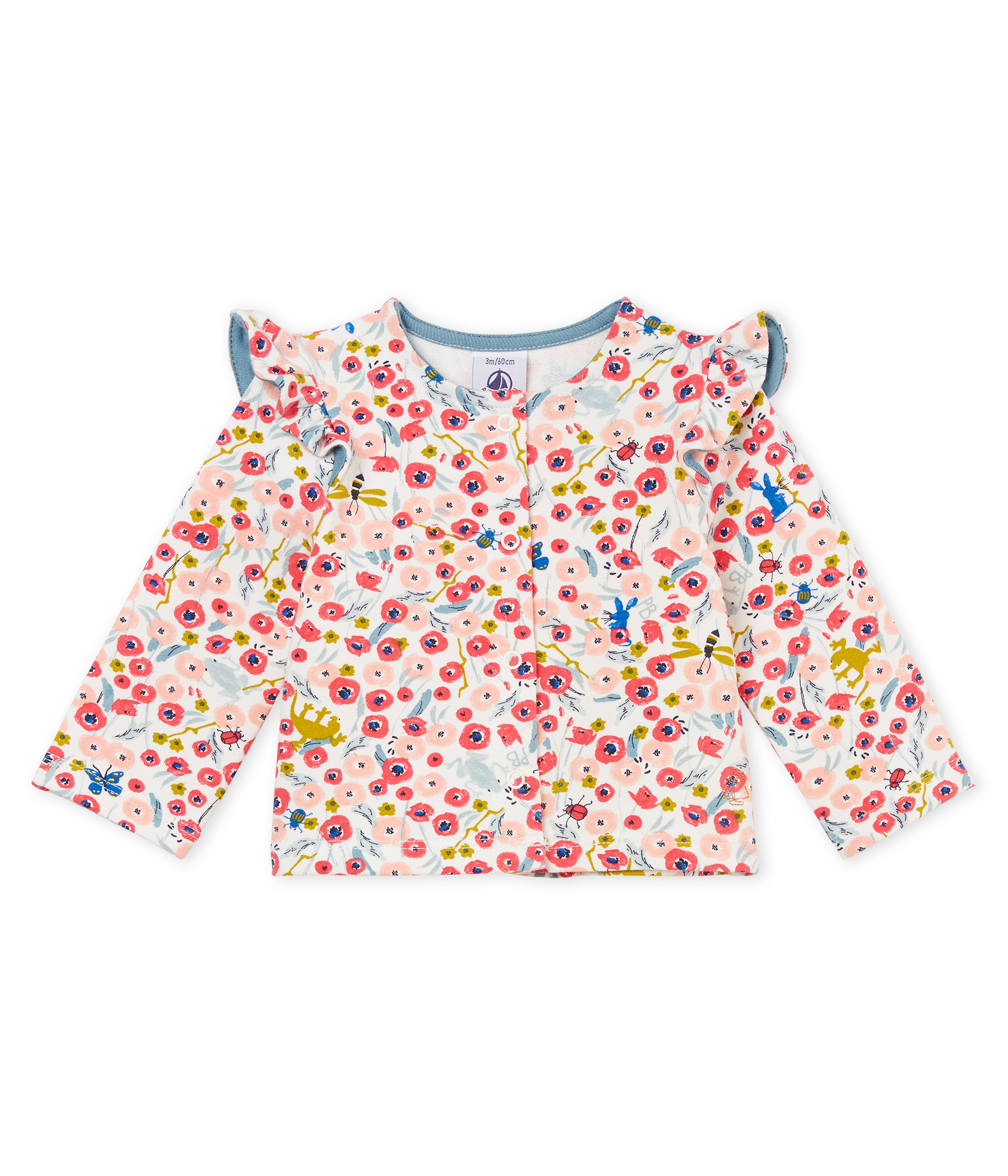 Baby girls' printed knit cardigan