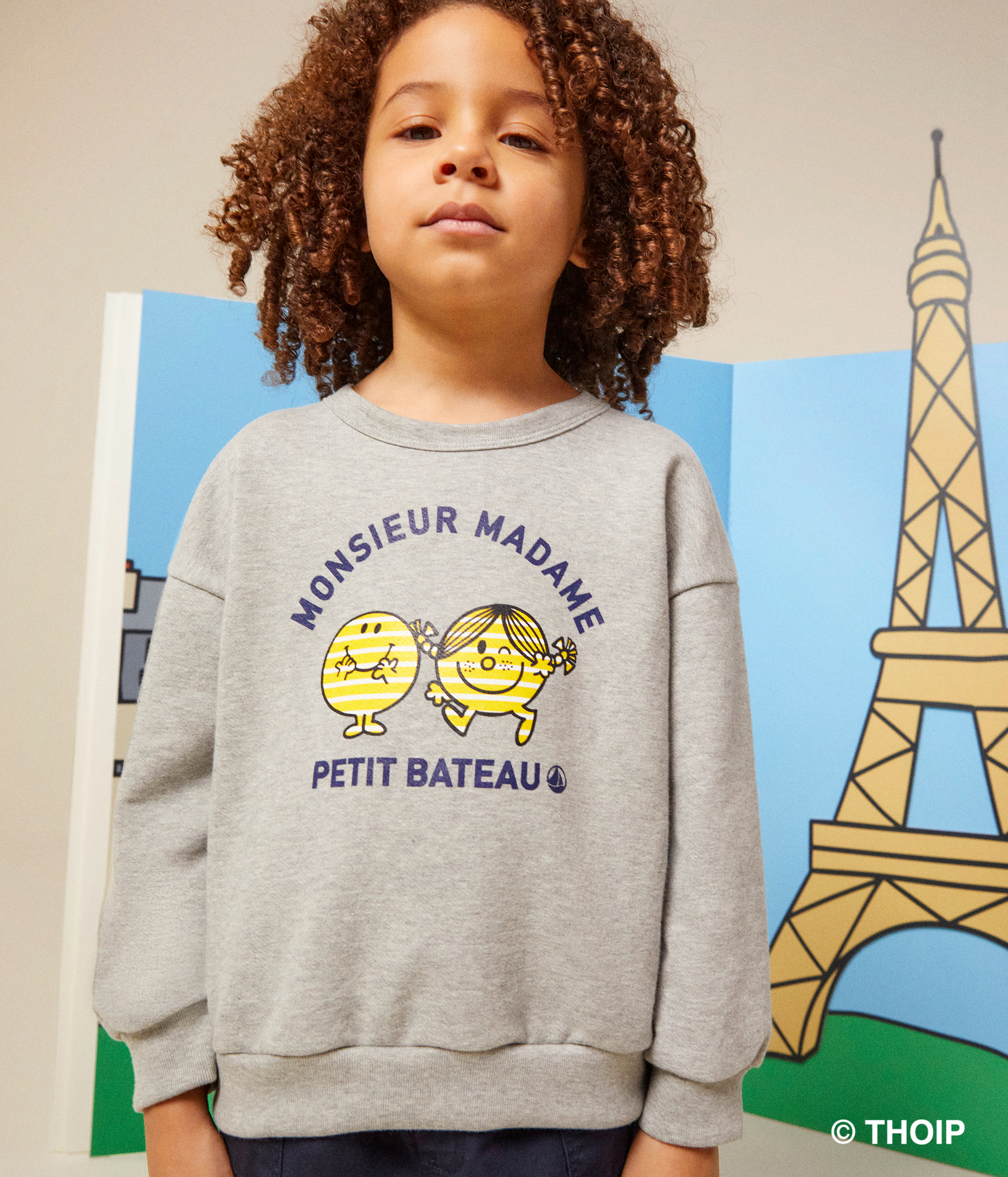 Petit Bateau Jungen Sweatshirt Langarm - 100% Baumwolle Mit Logo