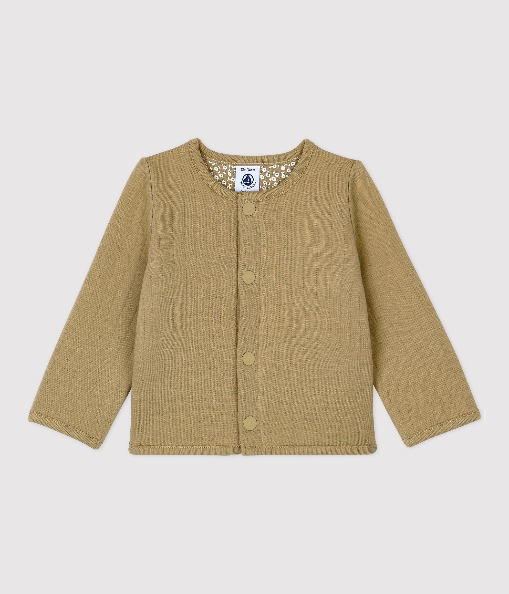 Babies' Quilted Tube Knit Cardigan JERRYCAN A01CJ03 | Petit Bateau