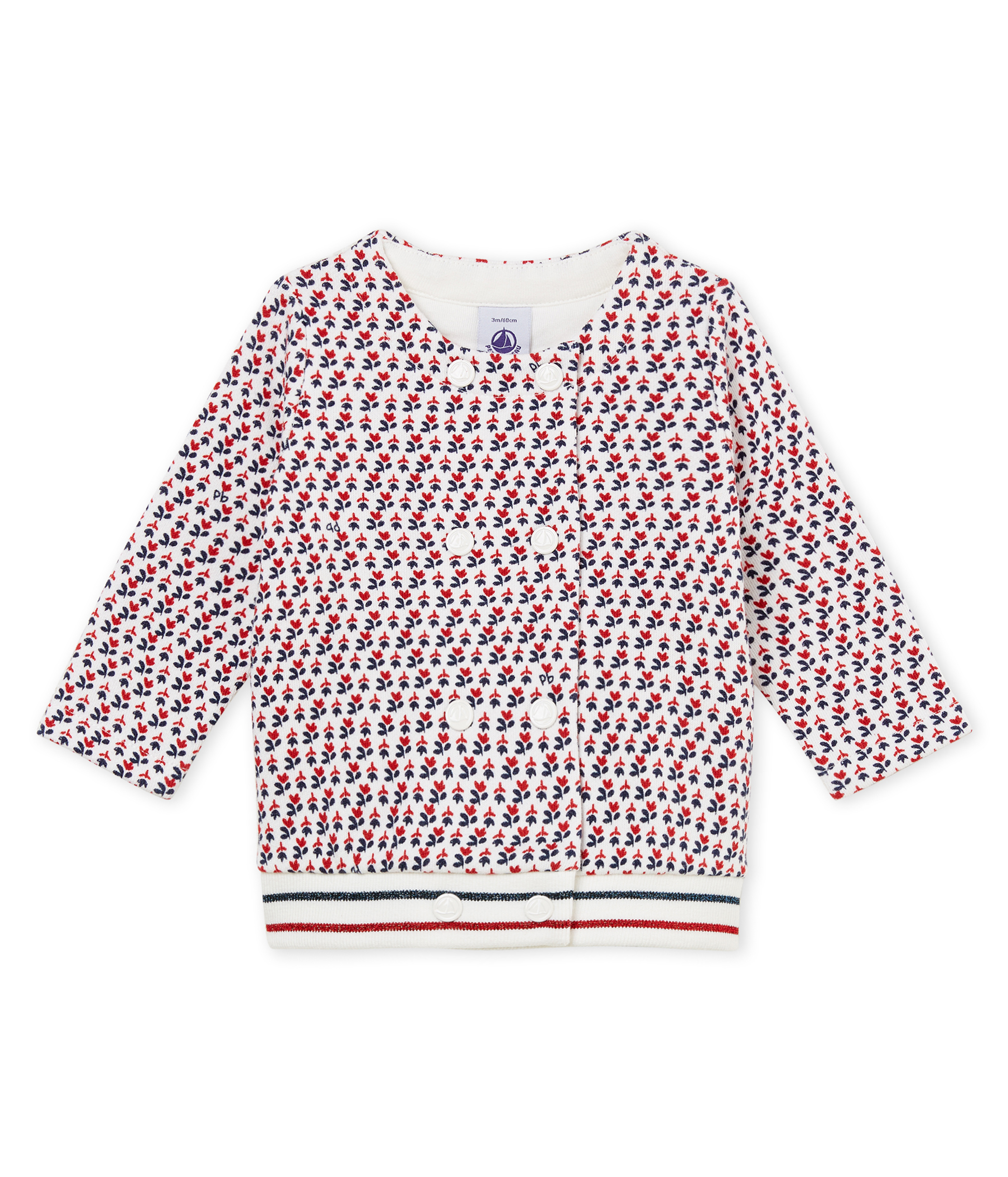 Baby girls' printed cardigan