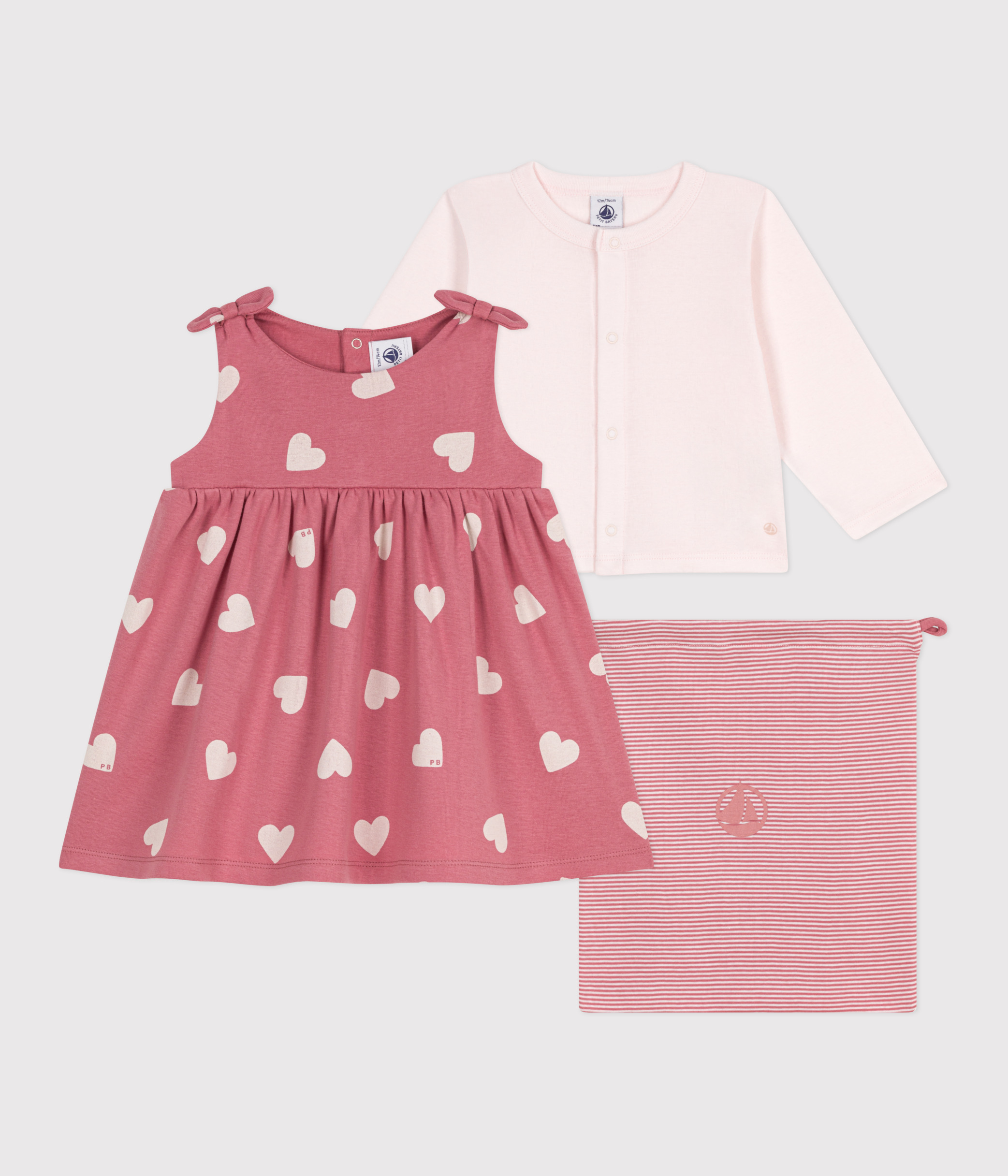 Nautinati Infants Mouse Print Soft Cotton Pack of 2 Dresses
