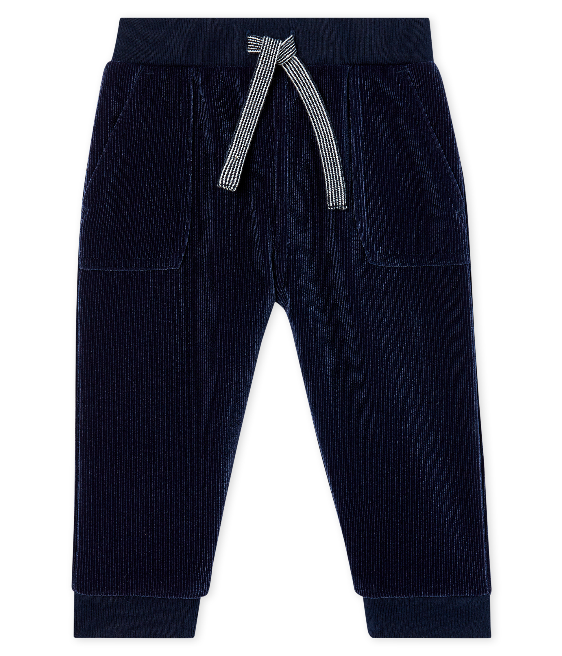 Baby Boys' Ribbed Velour Knit Trousers