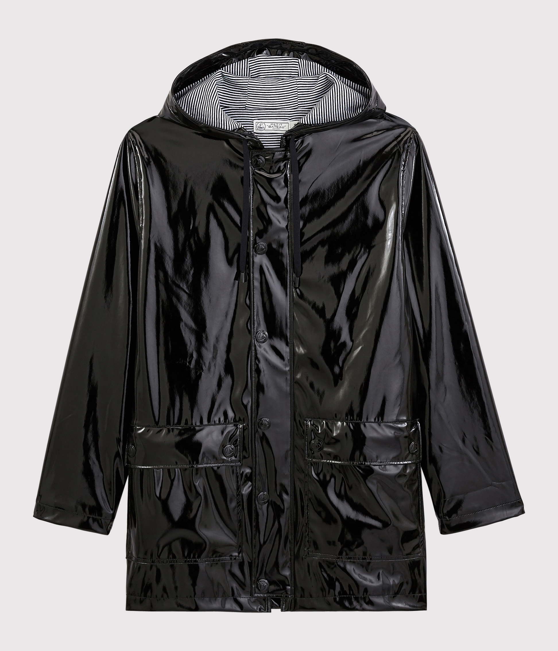 shiny rain jacket