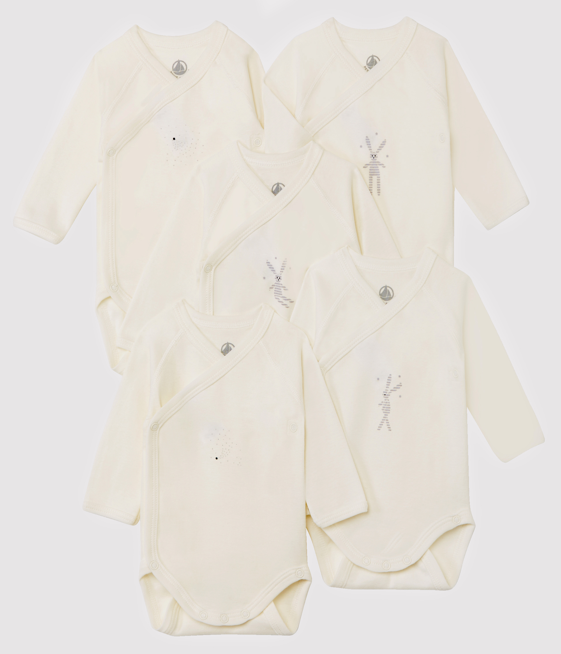 Newborn Babies' Long-Sleeved Bodysuit - 5-Piece Set