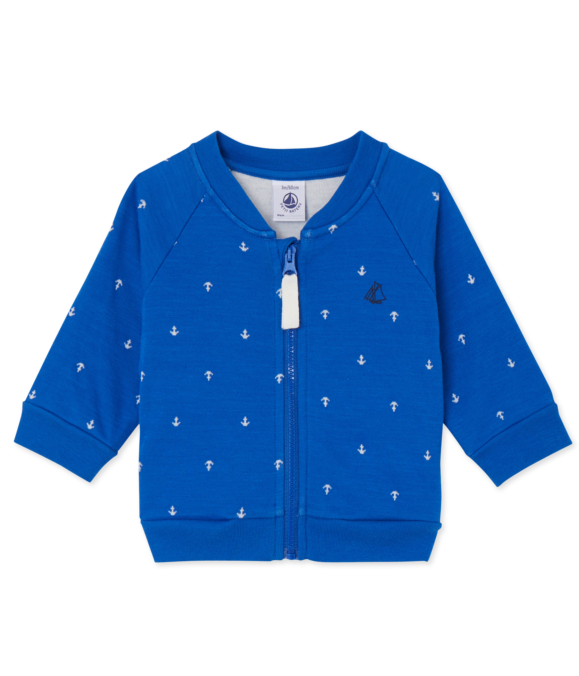 Cardigan Bebe Garcon En Tubique Delft Lait Petit Bateau