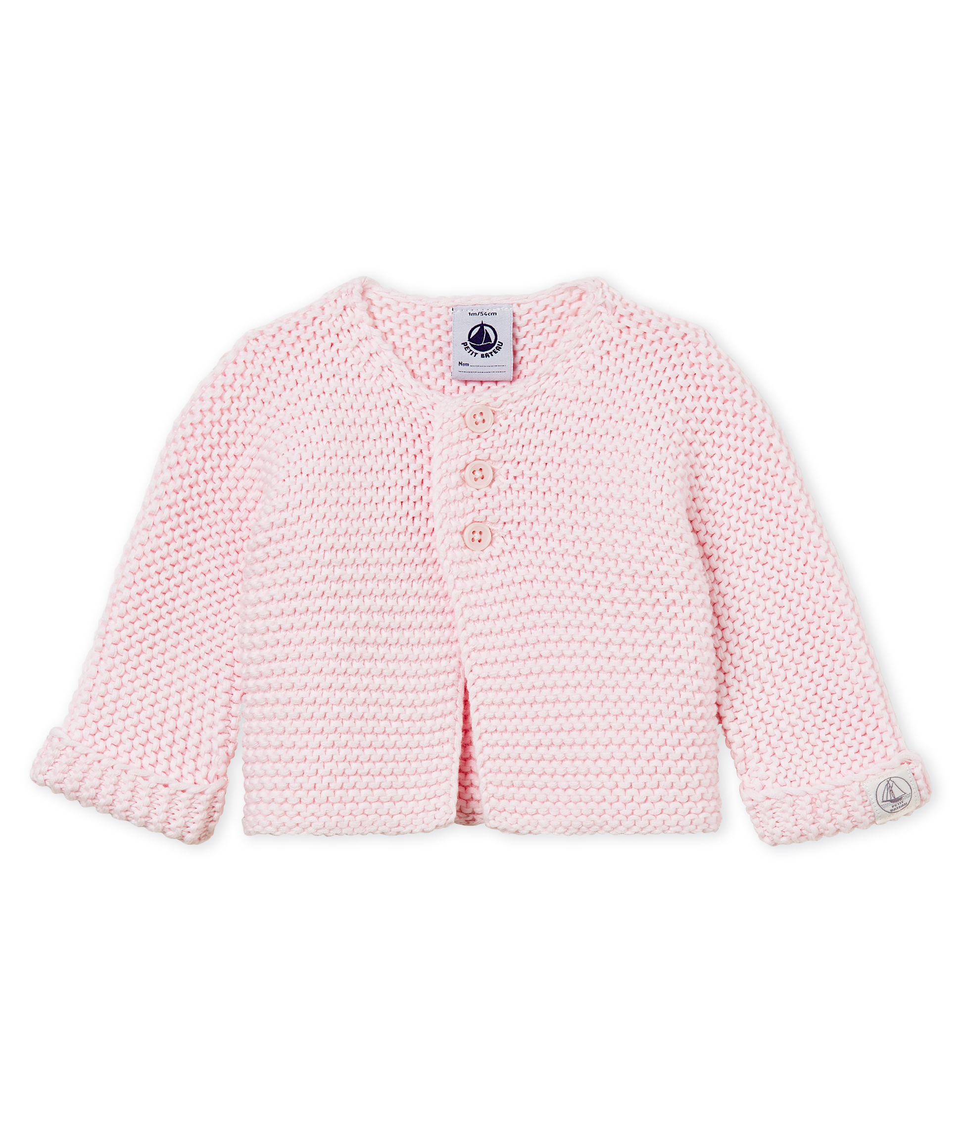 Unisex baby moss stitch cardigan