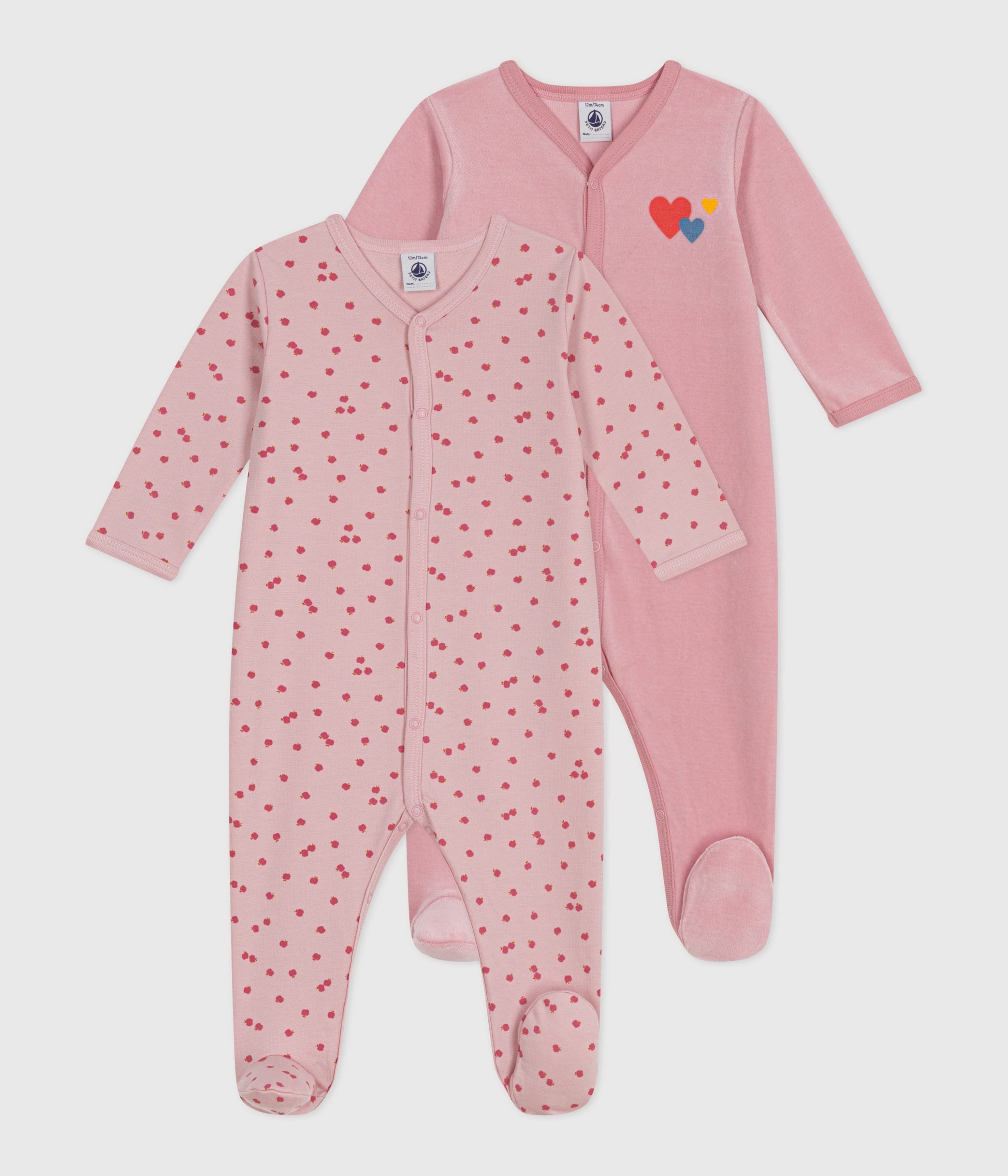 Pack of babies' printed cotton pyjamas variante Petit Bateau