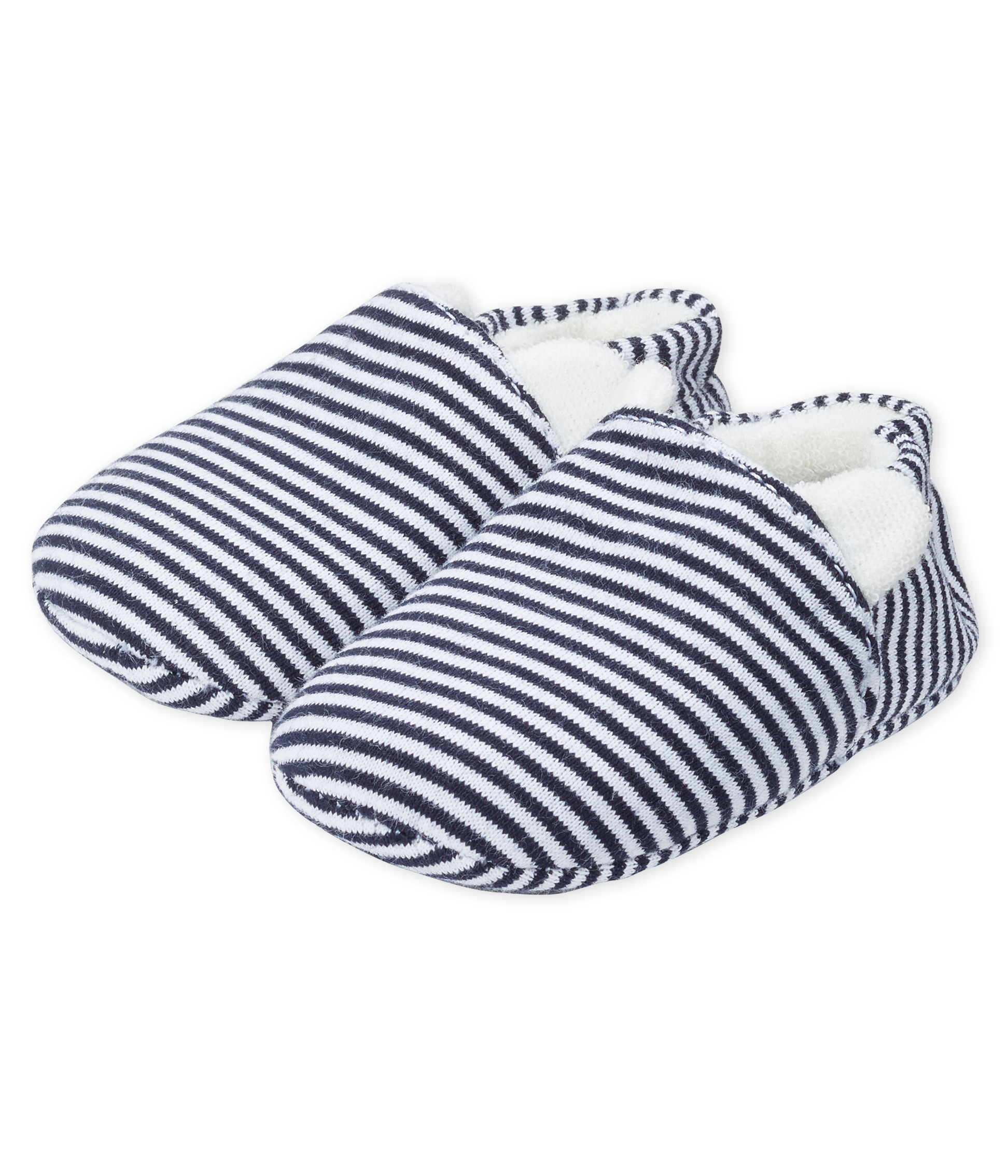 Baby Girls Ribbed Bootees Medieval Marshmallow Petit Bateau