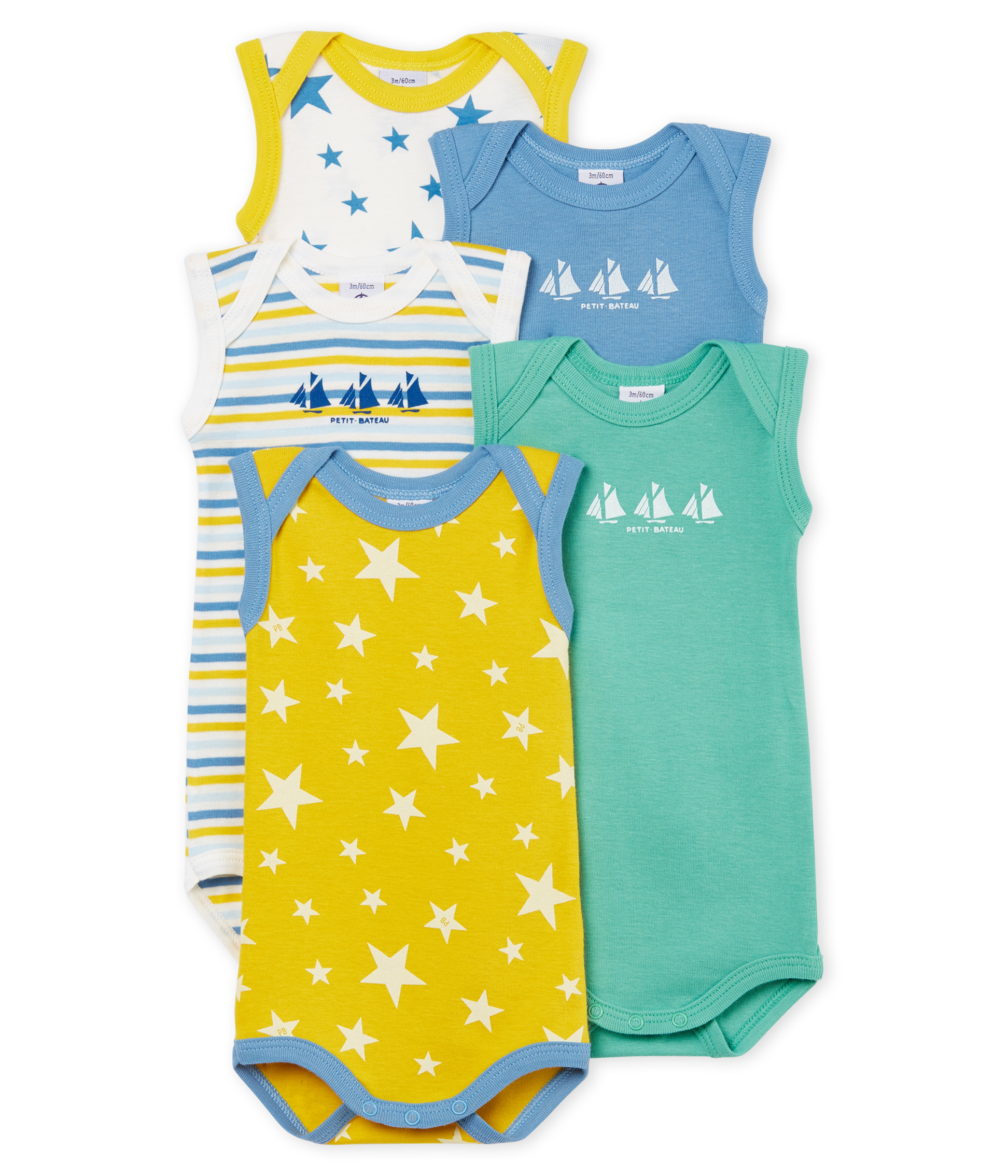 colourful baby bodysuits