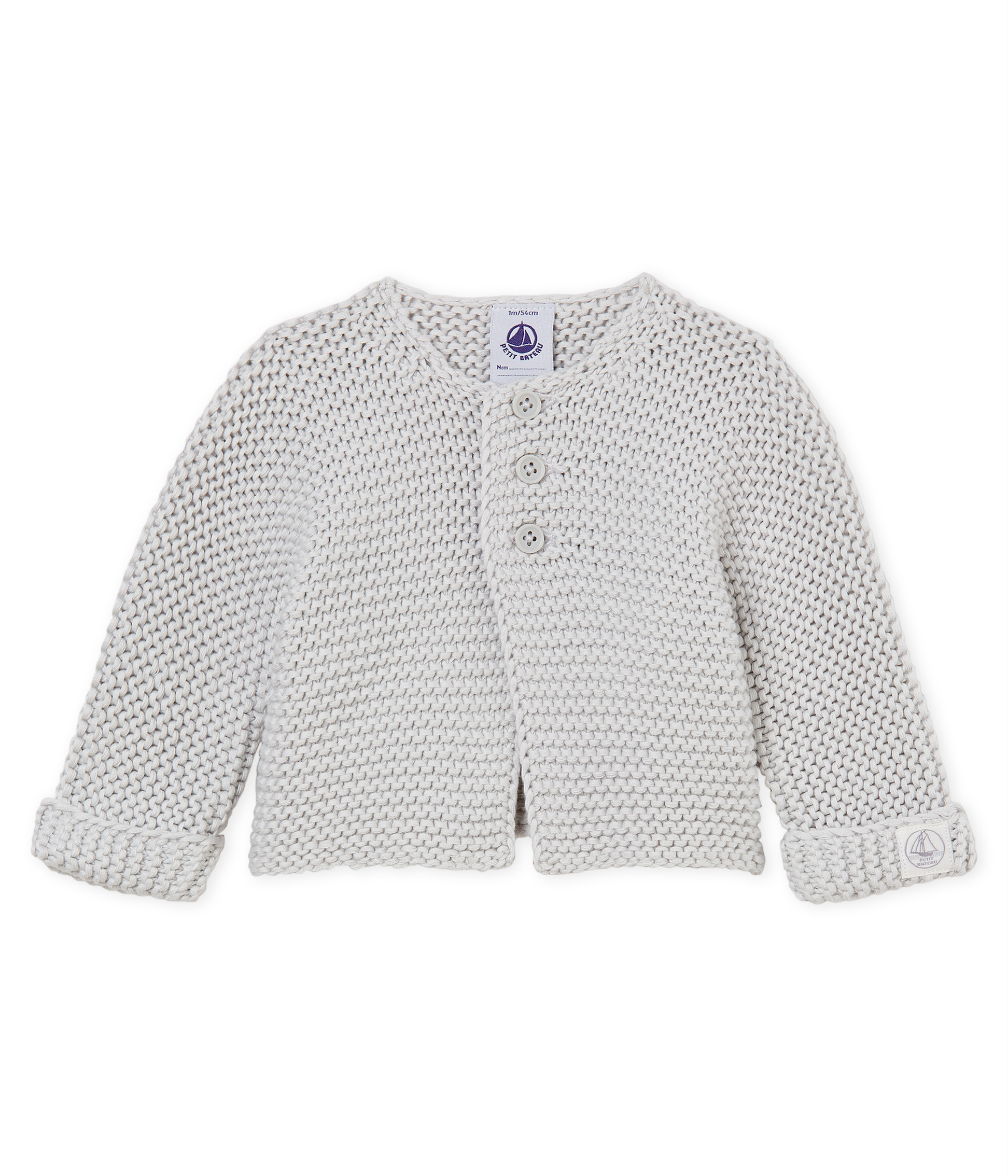 Unisex baby moss stitch cardigan