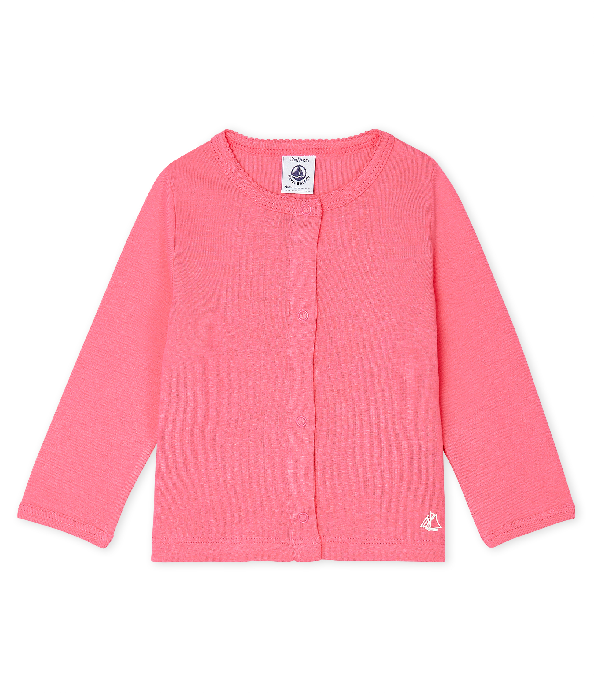 girls light pink cardigan