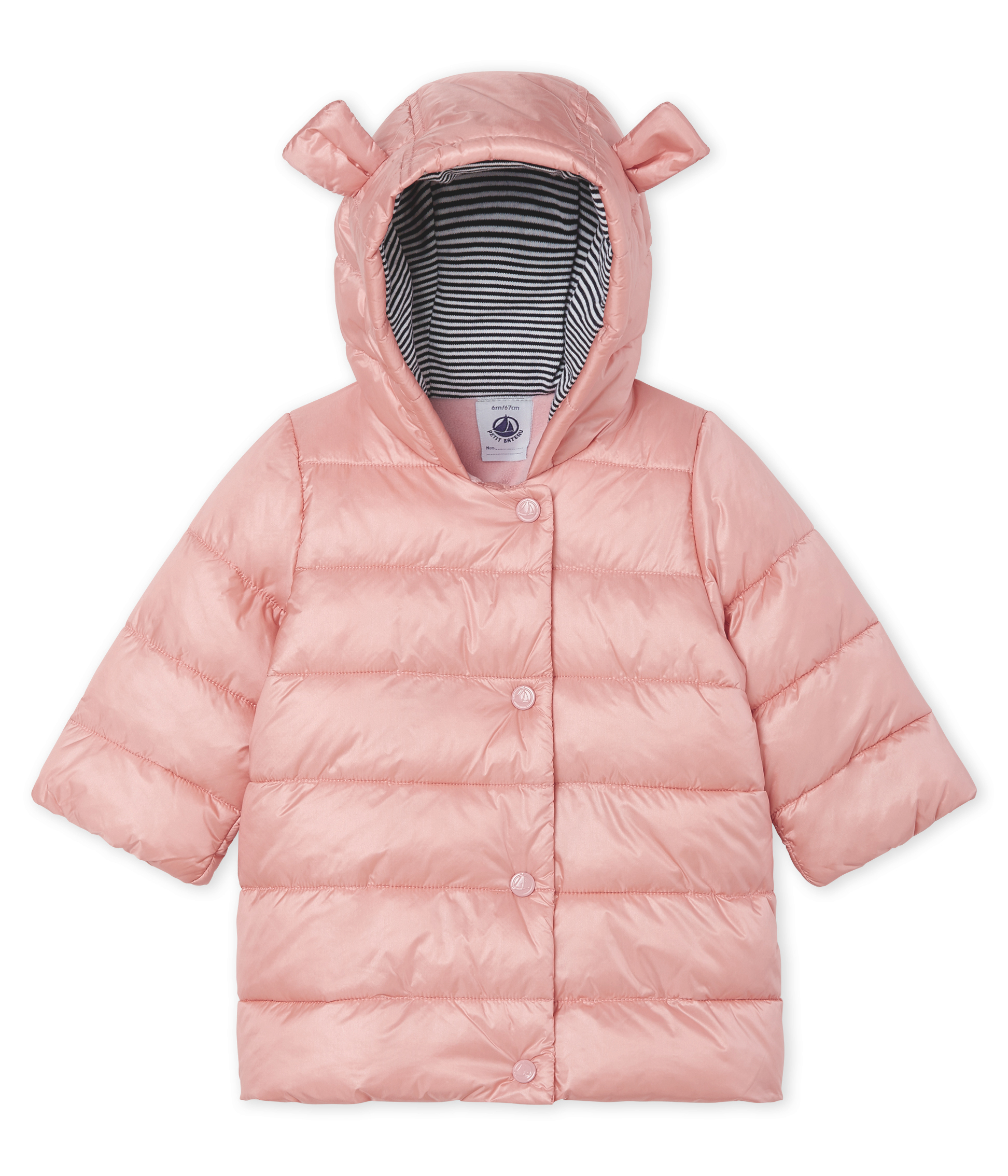 Baby Girls' Satin Look Polyamide Parka Coat