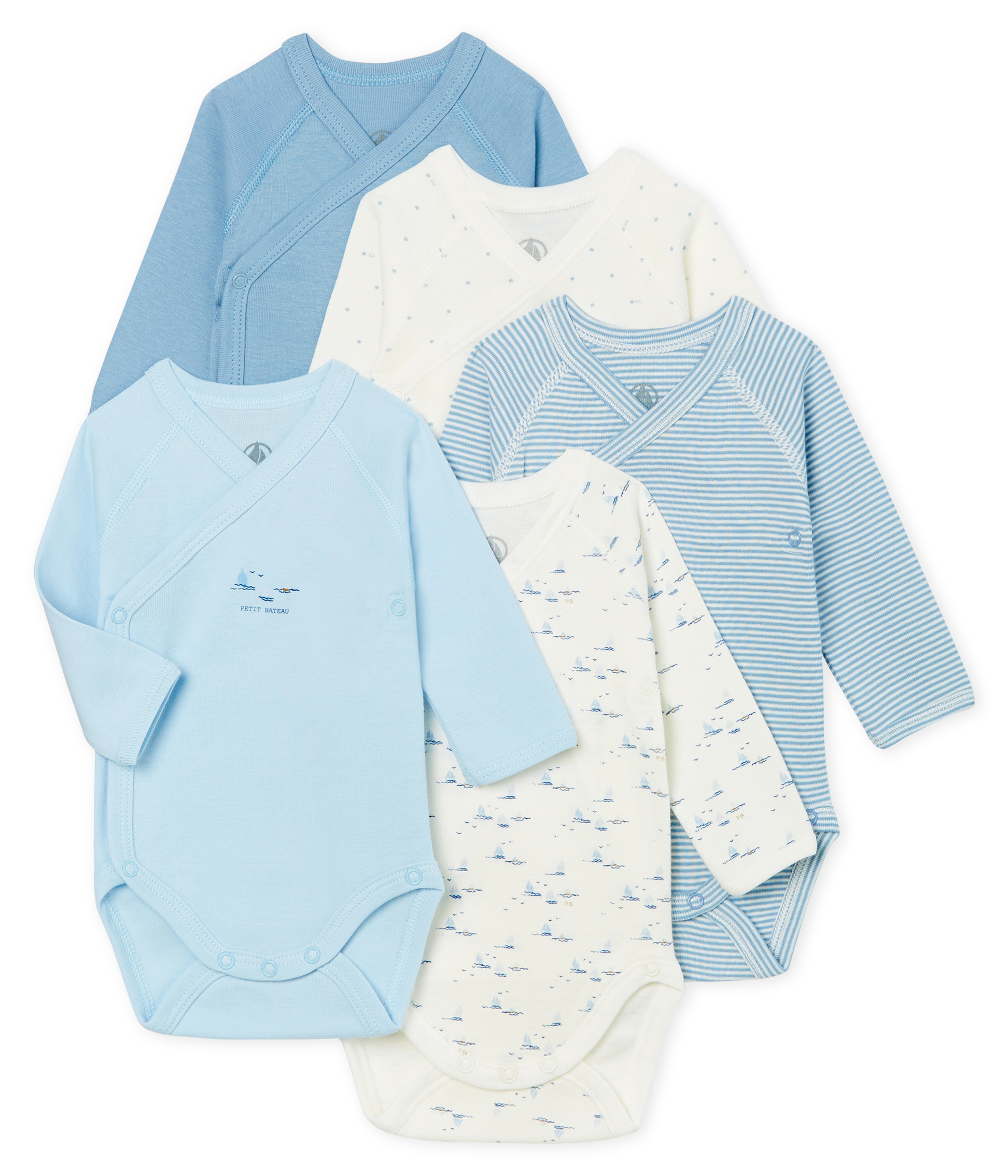 Newborn Babies' Long-Sleeved Bodysuit - 5-Piece Set