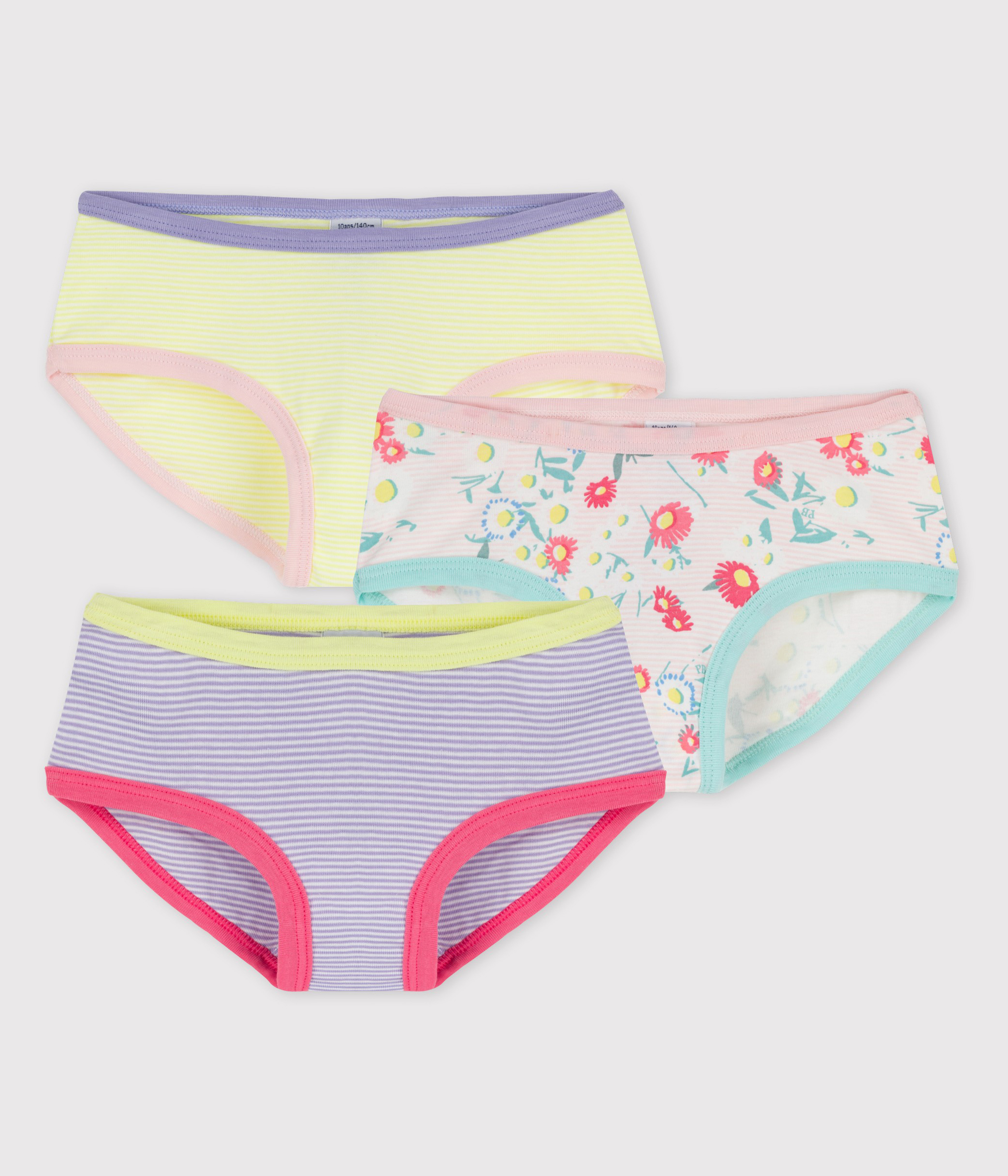 Petit Bateau Girls' Knickers 3-Piece Set Knickers for 12 Years 