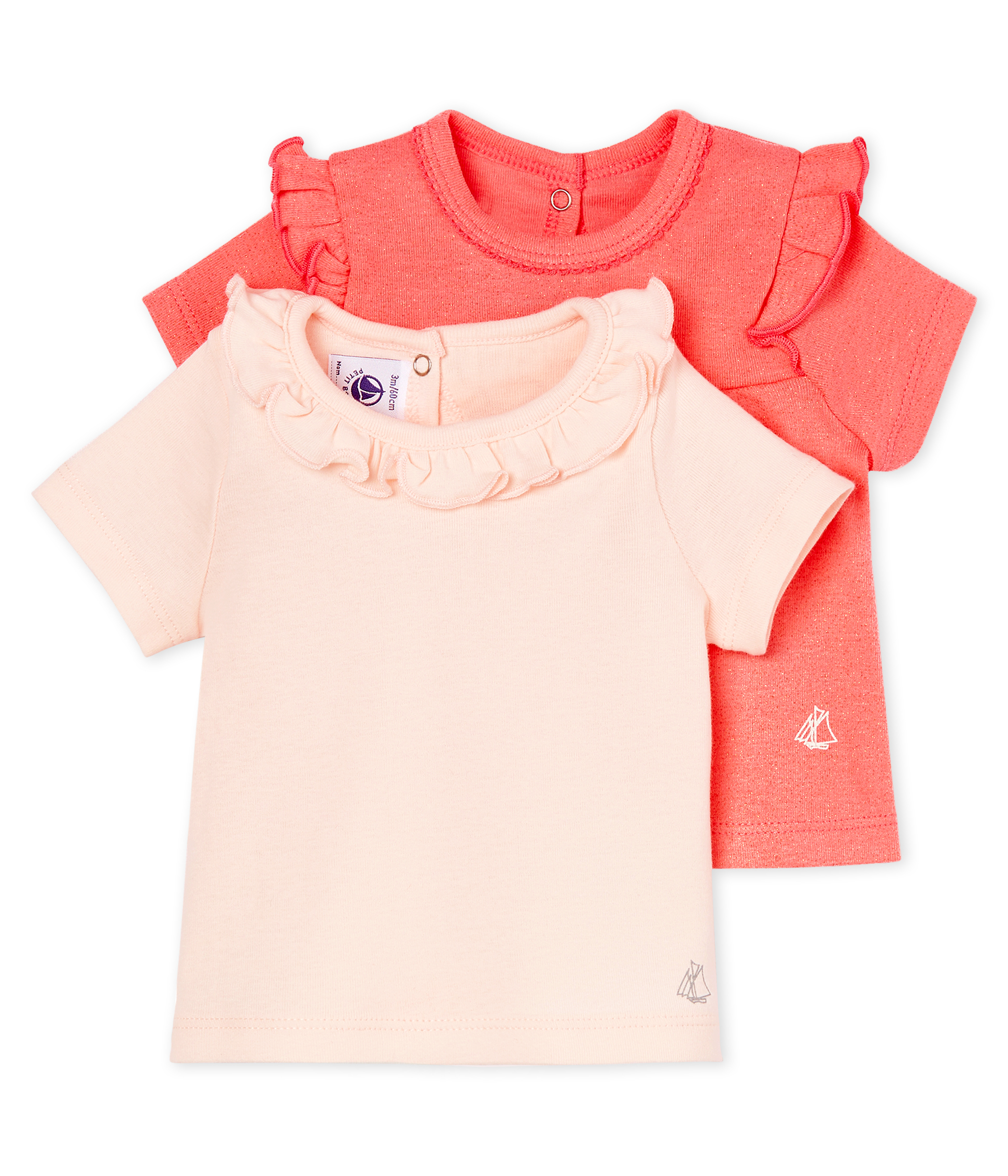 Baby girls' t-shirt - set of 2