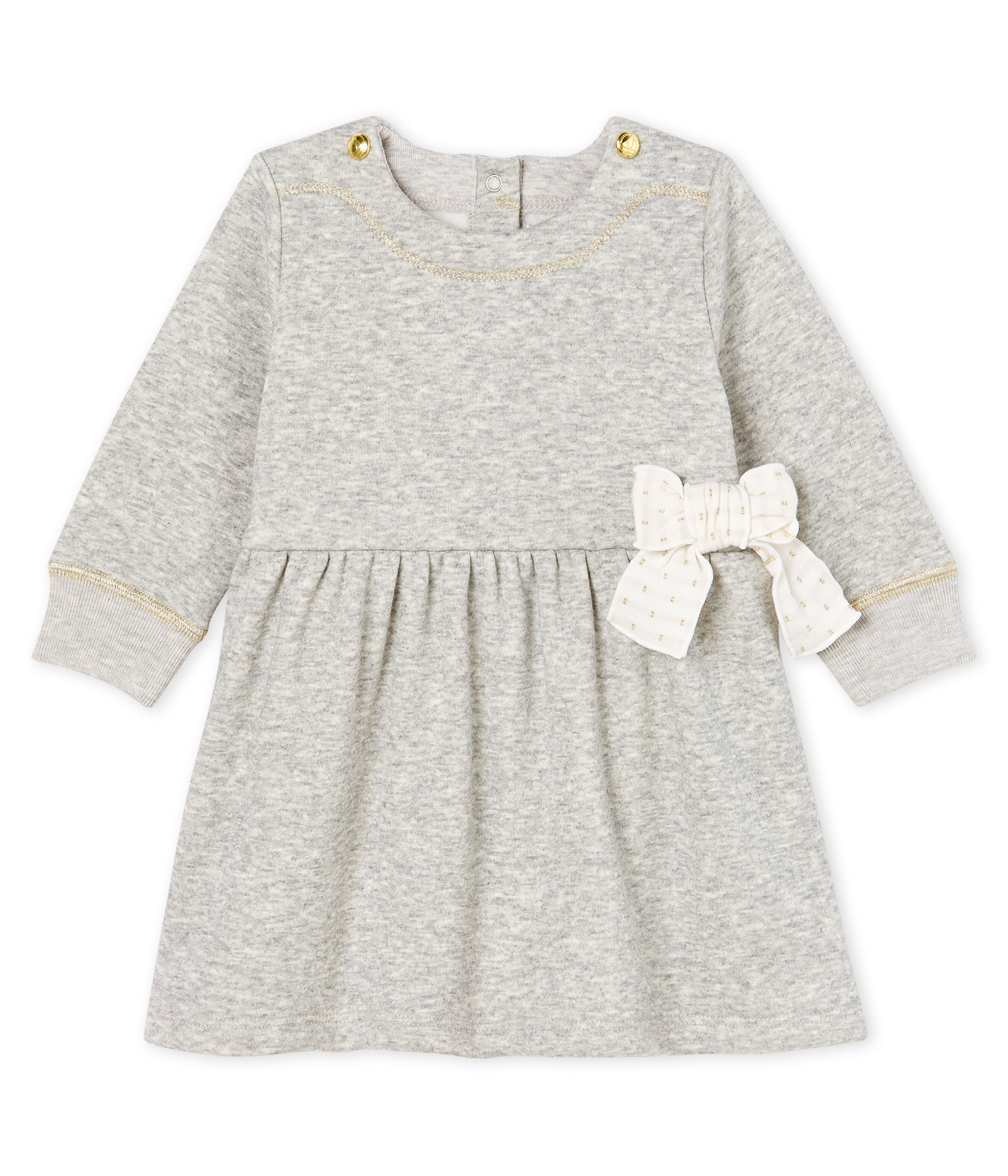 Baby Girls' Long-Sleeved Velour Knit Dress