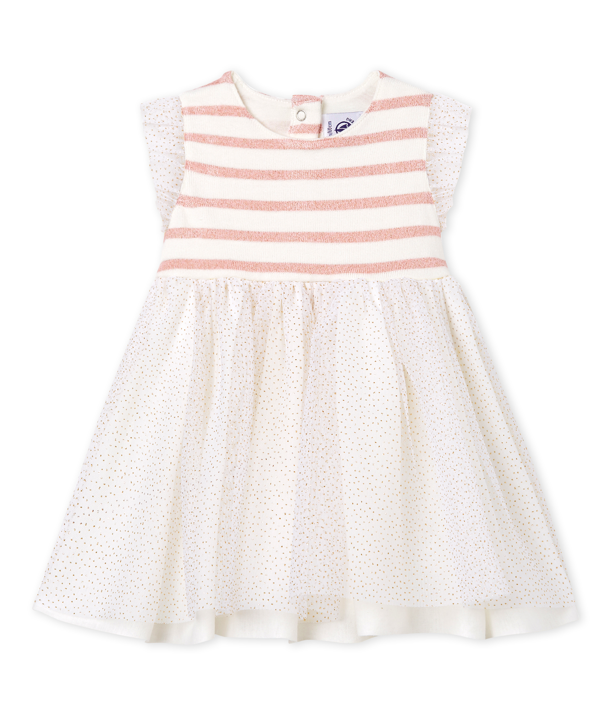 Baby girls' dual-material dress