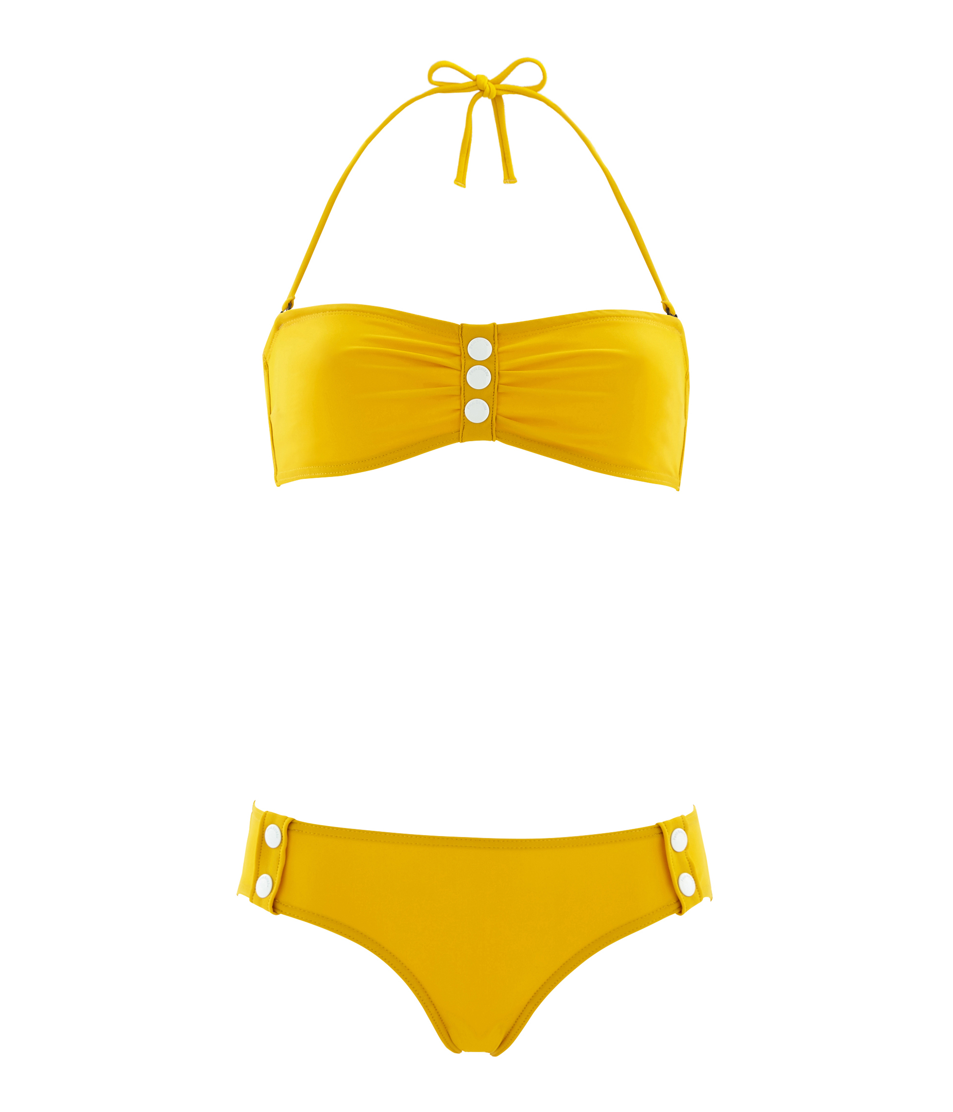 yellow 2 piece bikini