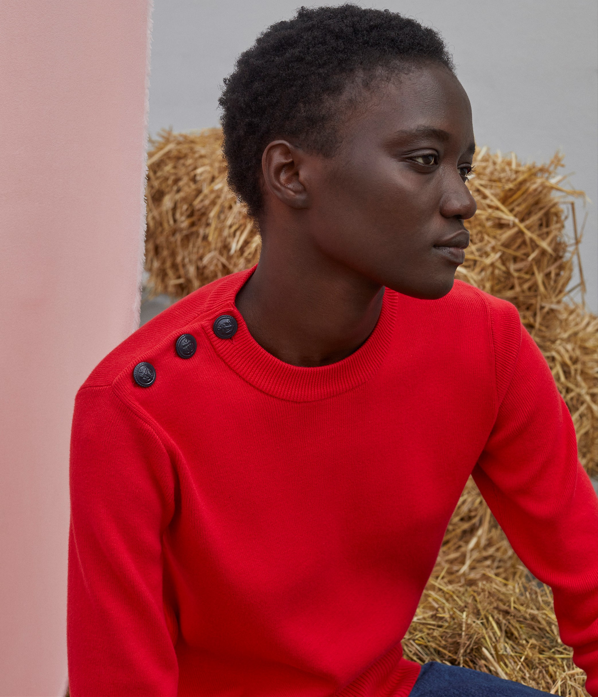 Women's Navy Cotton Jumper PEPS | Petit Bateau