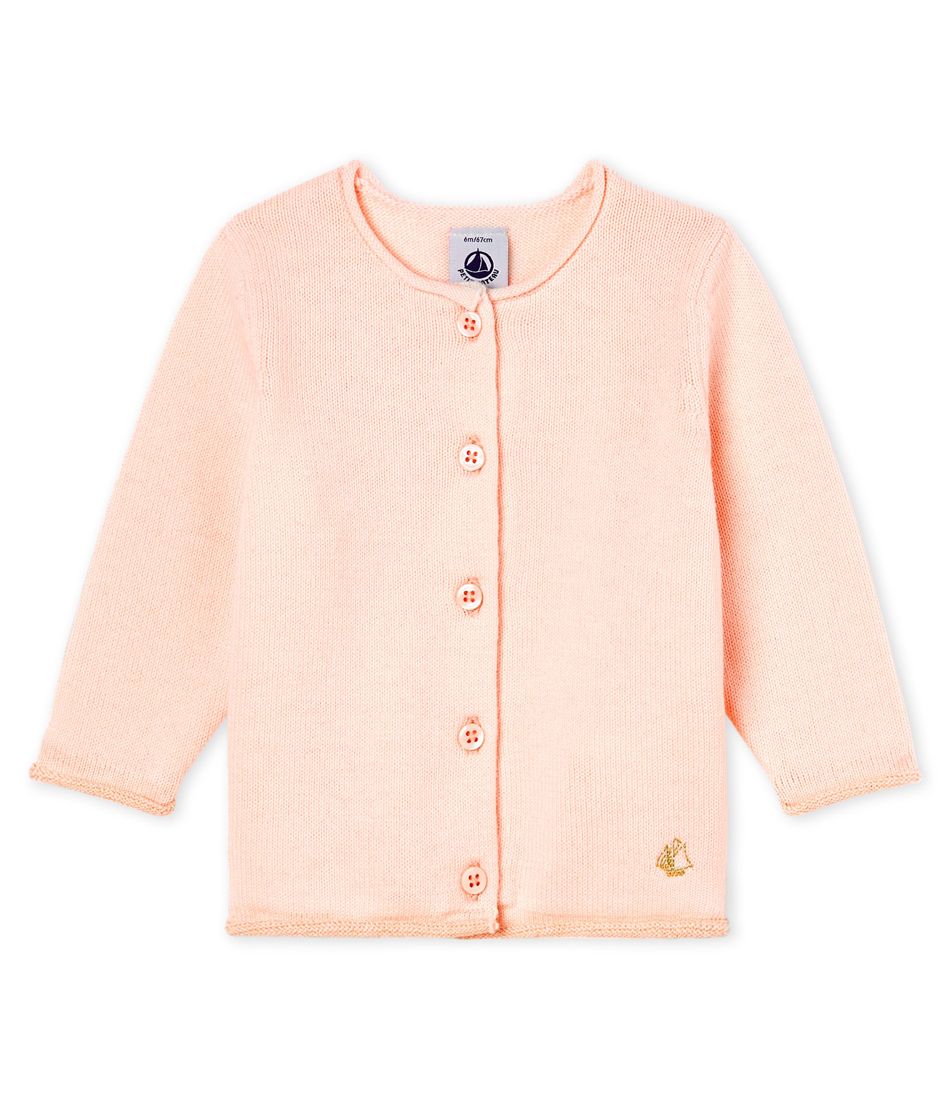 Baby Girls' Wool/Cotton Knit Basic Cardigan