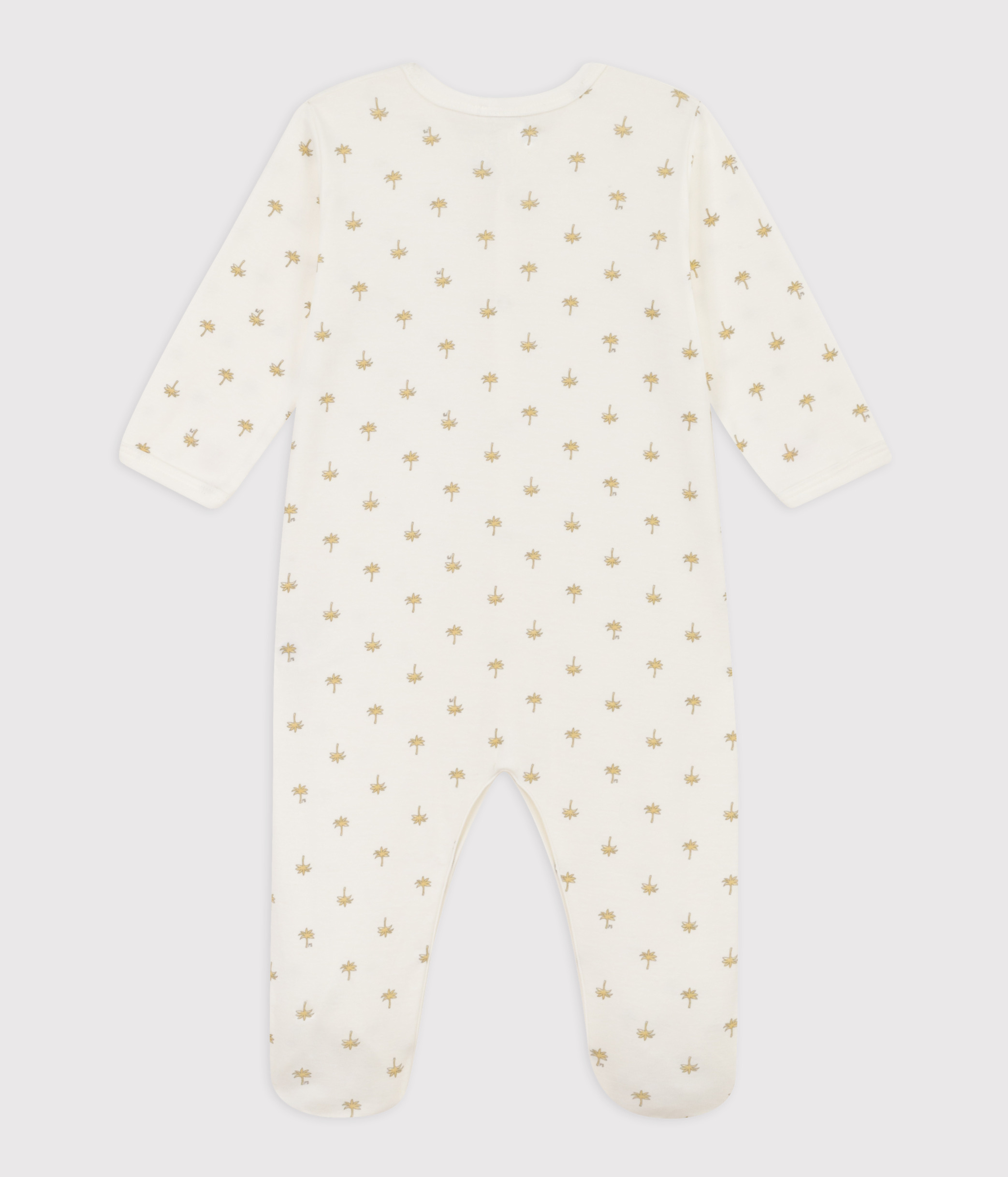 PETIT BATEAU - まみ Women's short heart print cotton pyjamas MARSHMALLOW/MULTICO