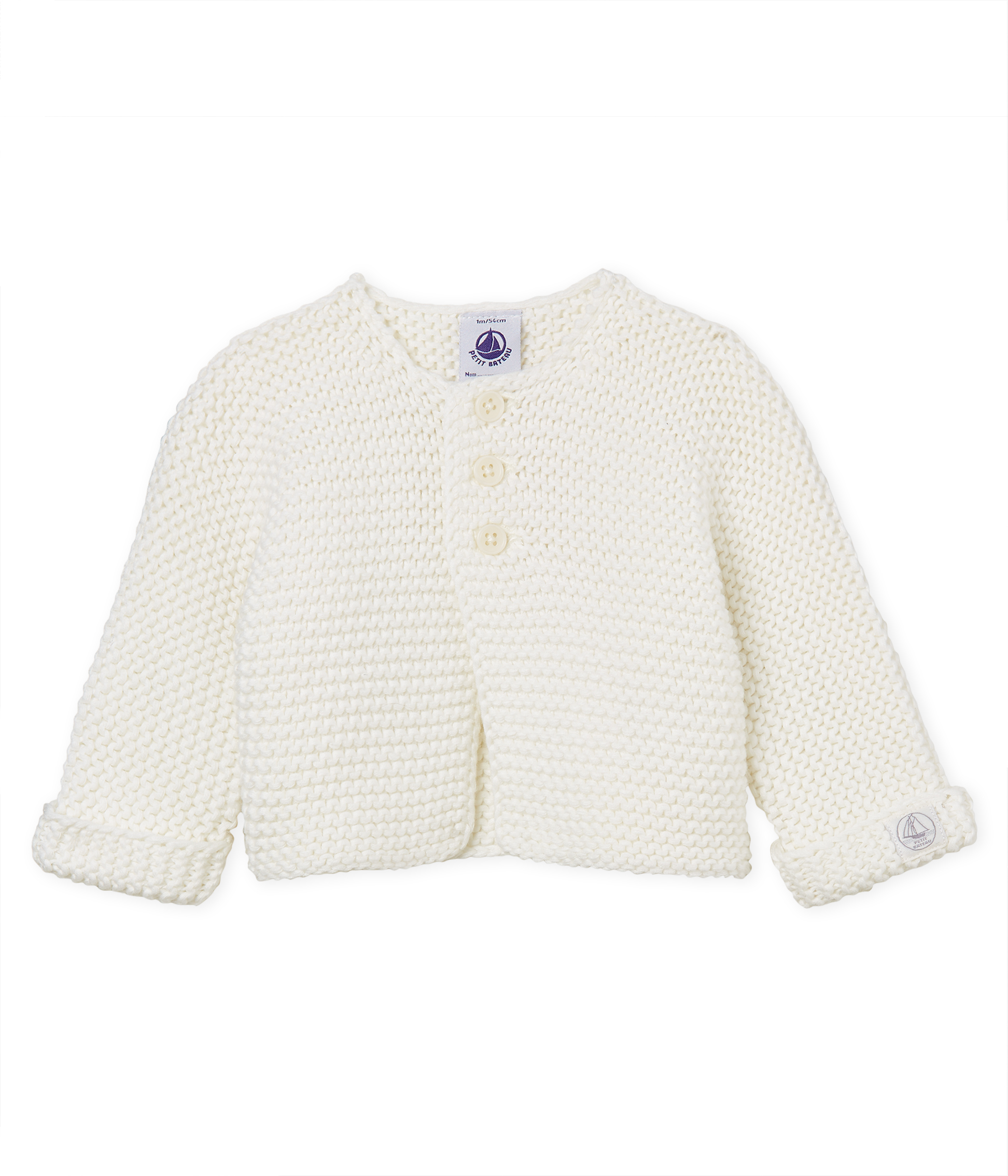 Unisex baby moss stitch cardigan