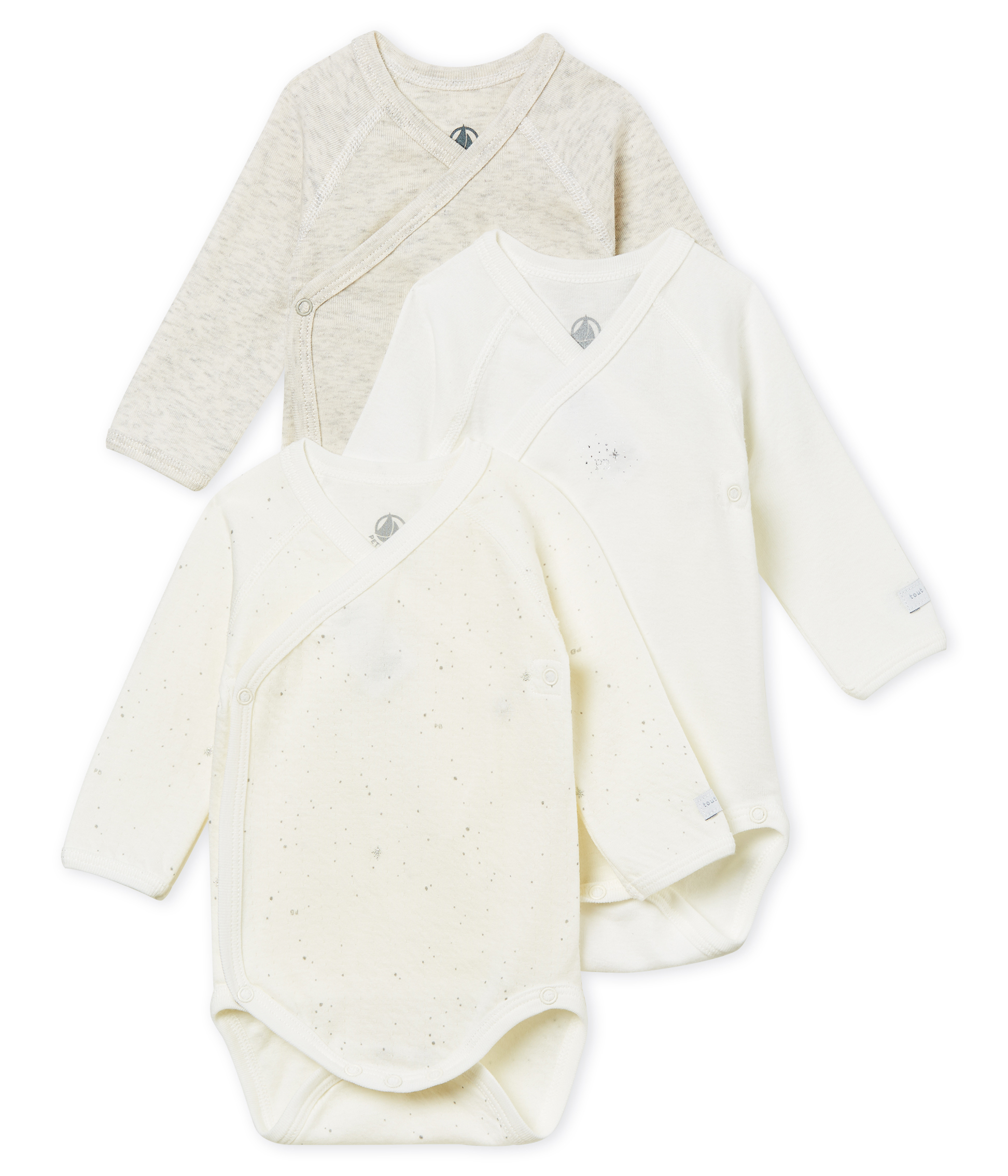 Unisex newborn baby long-sleeved bodysuit – 3-piece set