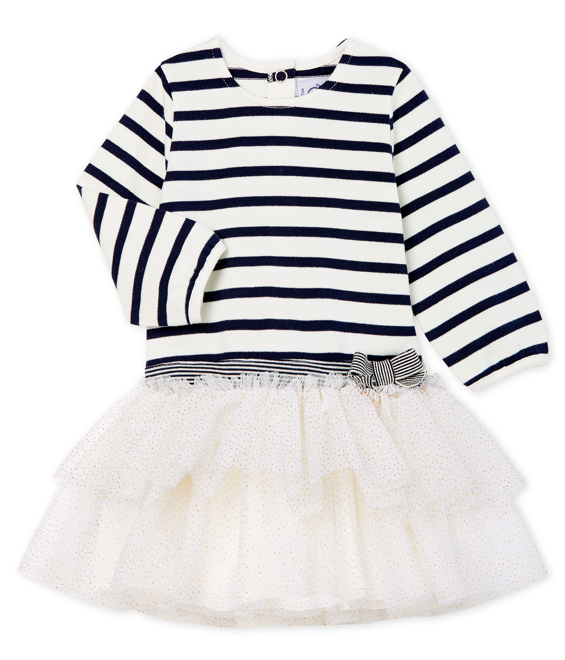 Baby Girls' Long-Sleeved Striped Dress