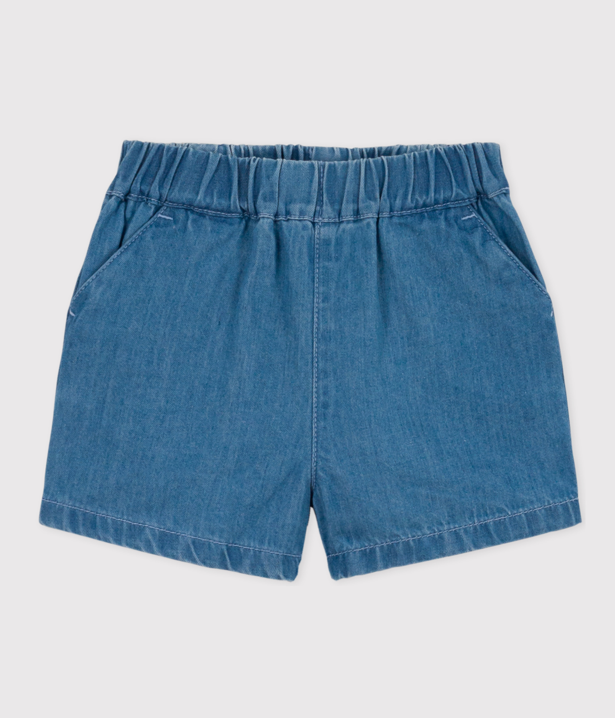 Babies Light Denim Shorts DENIM CLAIR Petit Bateau