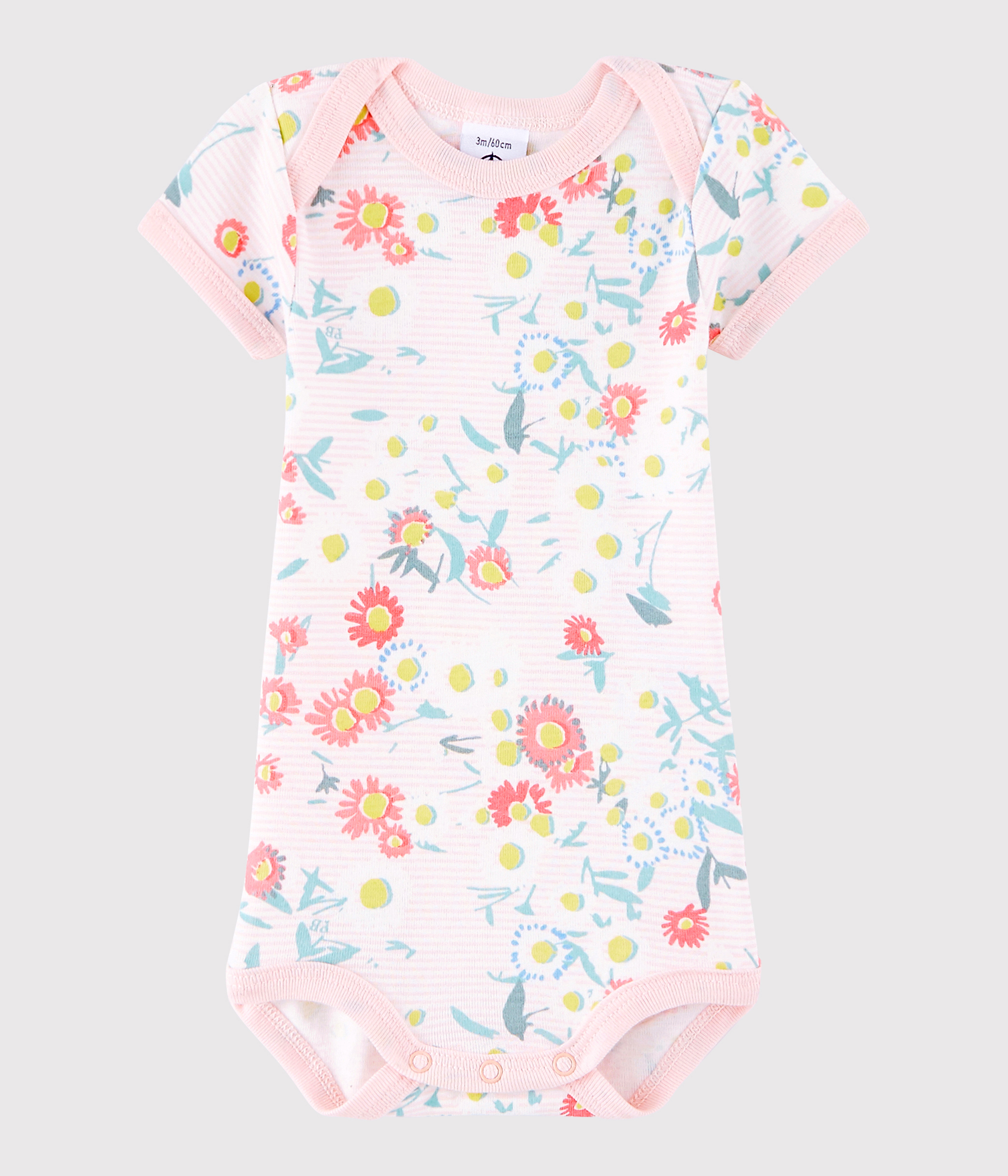 Body Manches Courtes Bebe Fille Marshmallow Minois Petit Bateau