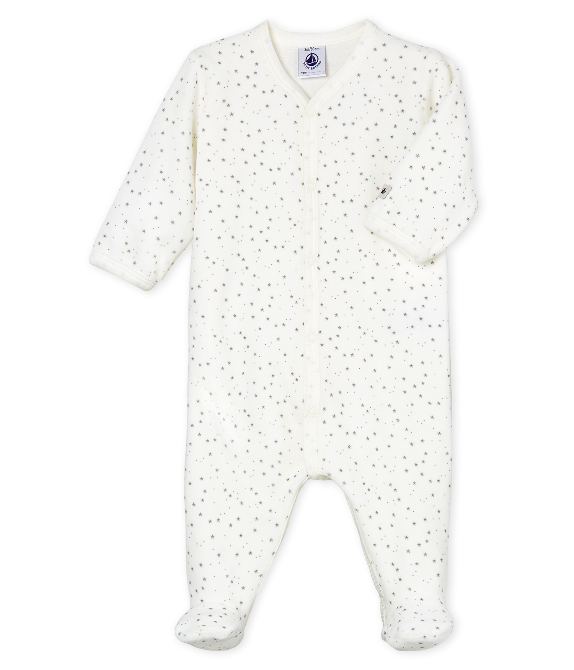 velour baby sleepsuits