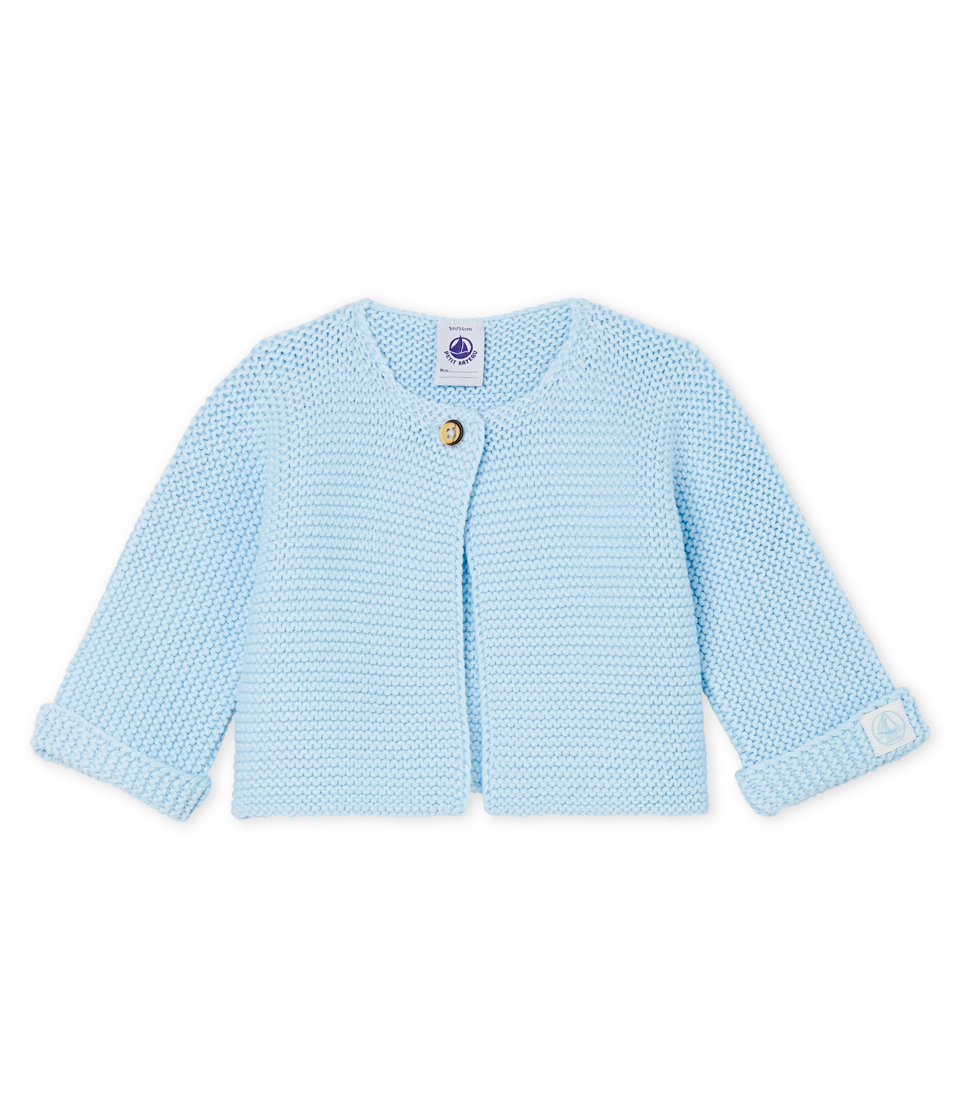 Babies' Cardigan Made Of 100% Cotton Knit
