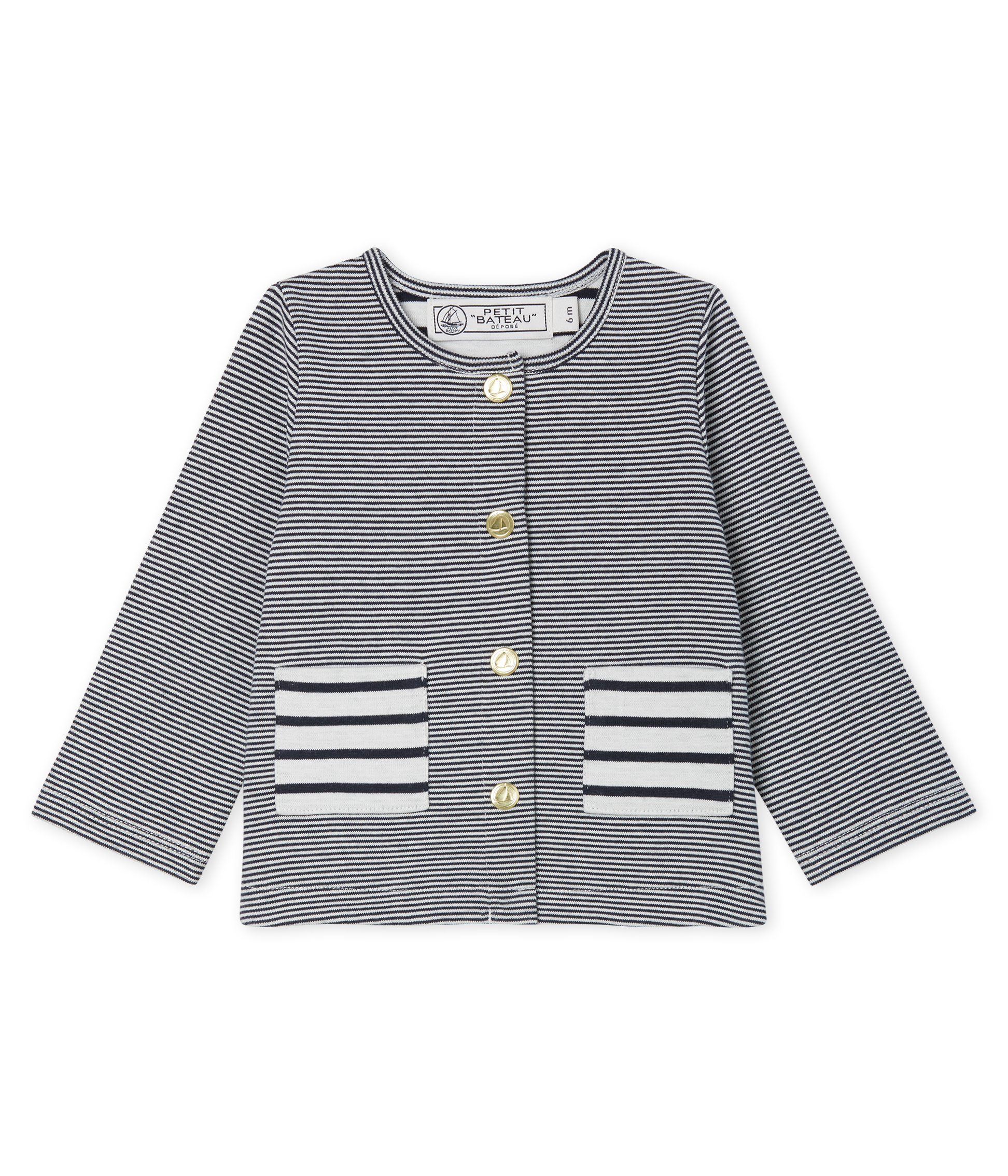 Baby Girls' Striped Knit Cardigan