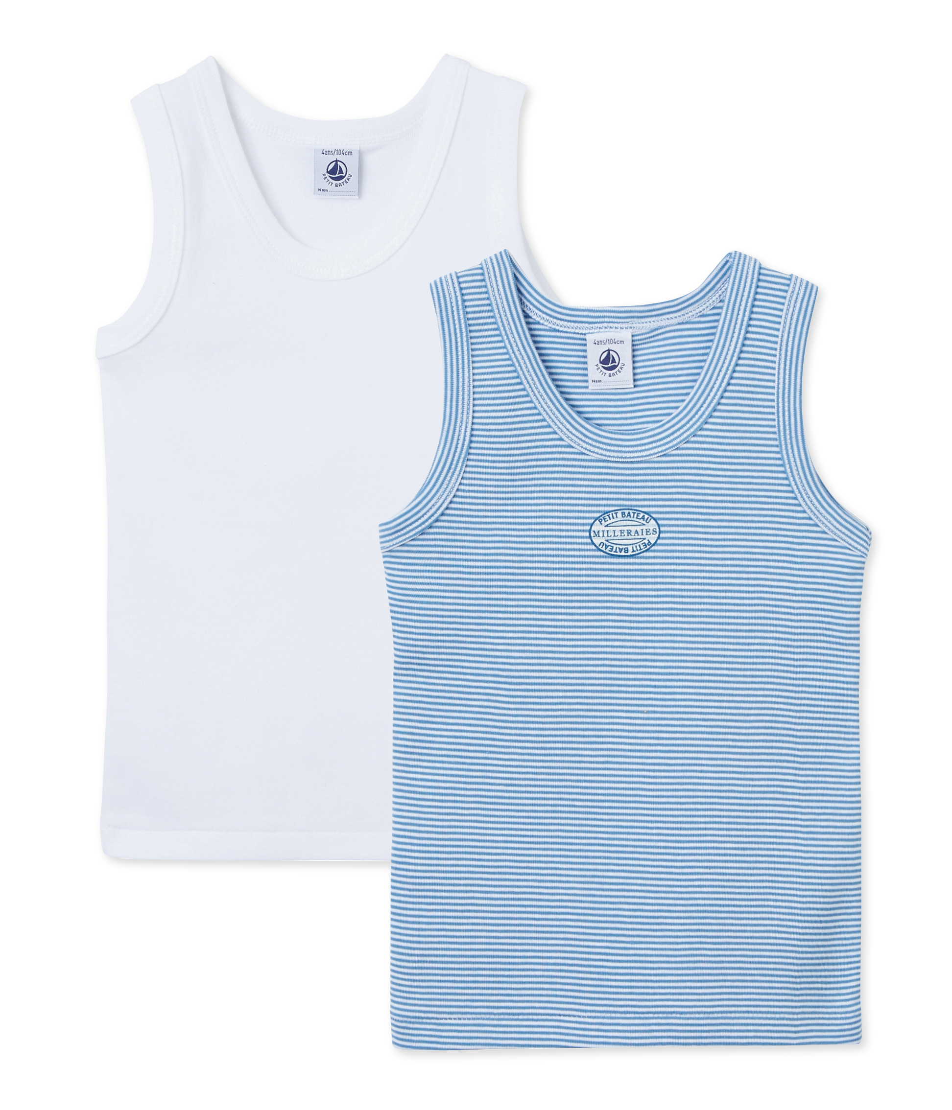 Petit Bateau Boys Vest Pack of 2