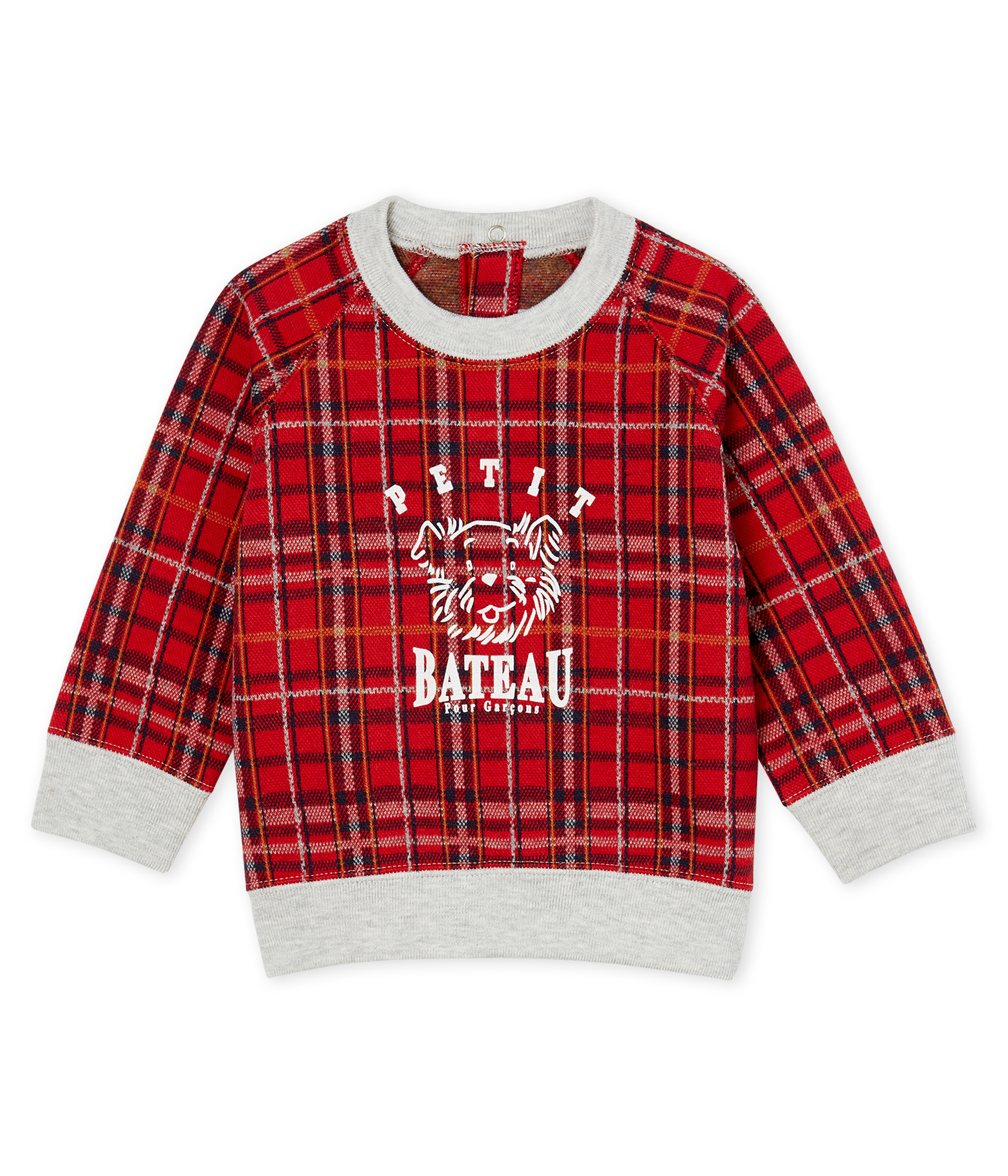 Baby Boys' Checked Knit Sweatshirt
