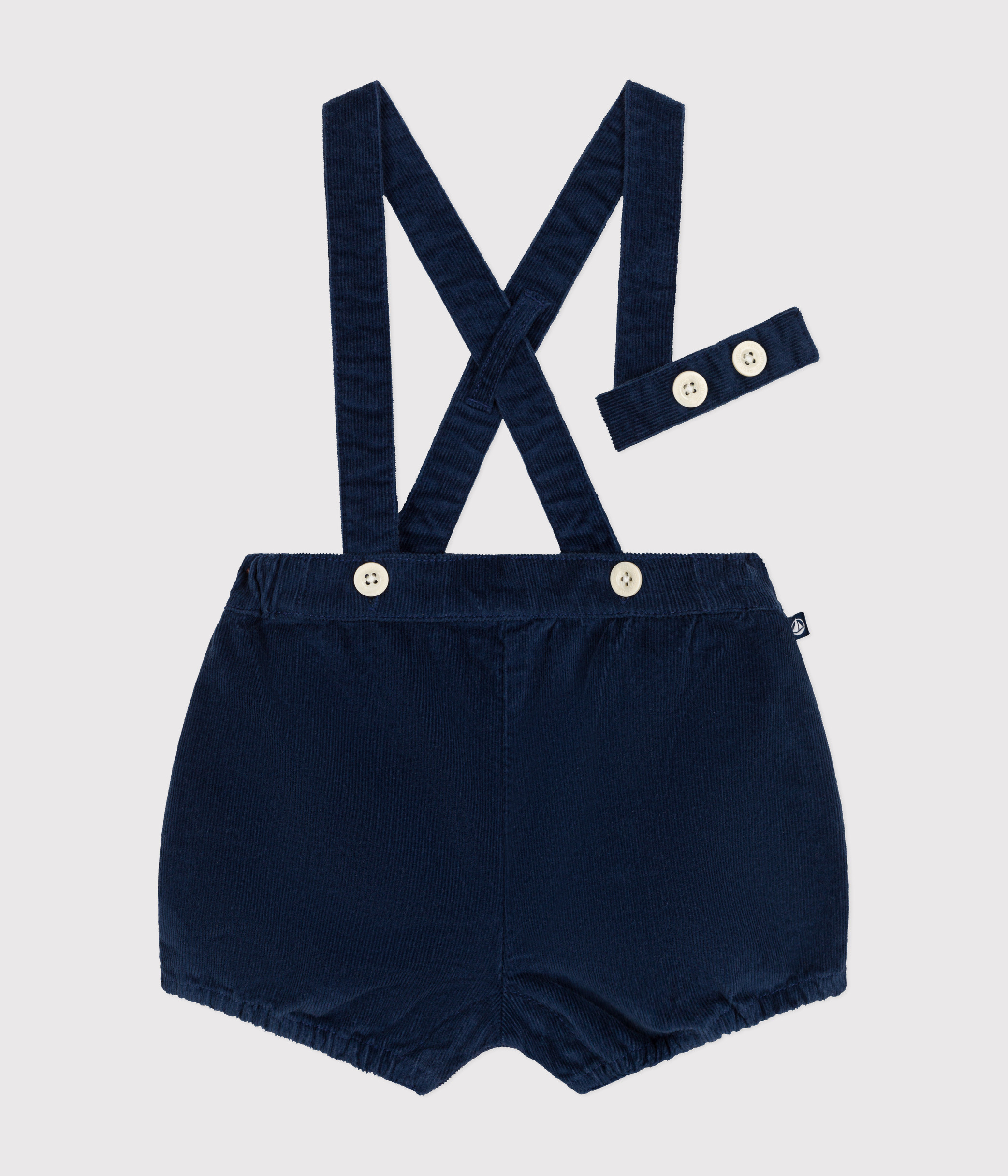 パンツ ANDWANG Baby office belt short pants 001 Babies' velvet shorts with straps CREPUSCULE A0AZA01 | Petit Bateau