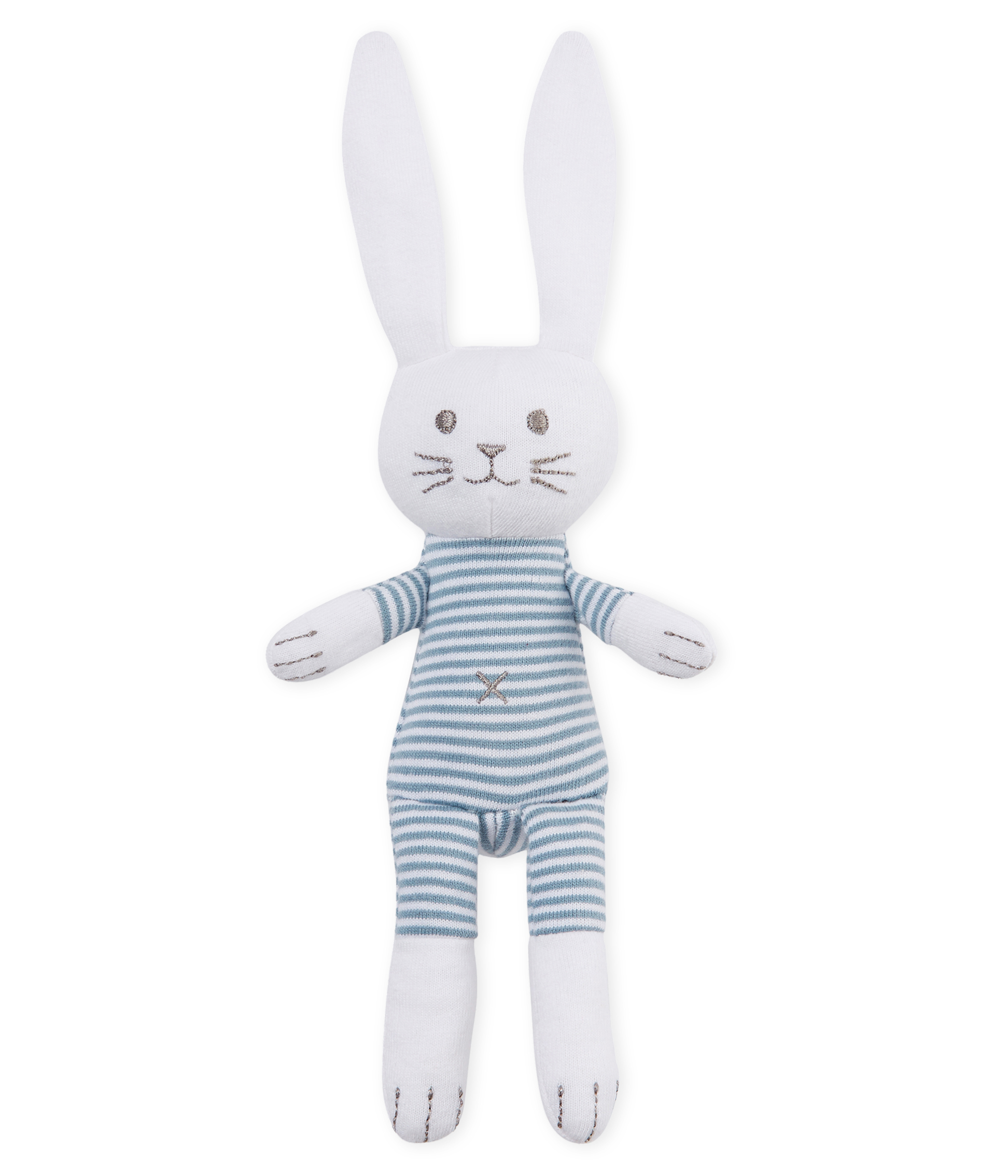 Unisex baby rabbit rattle comforter