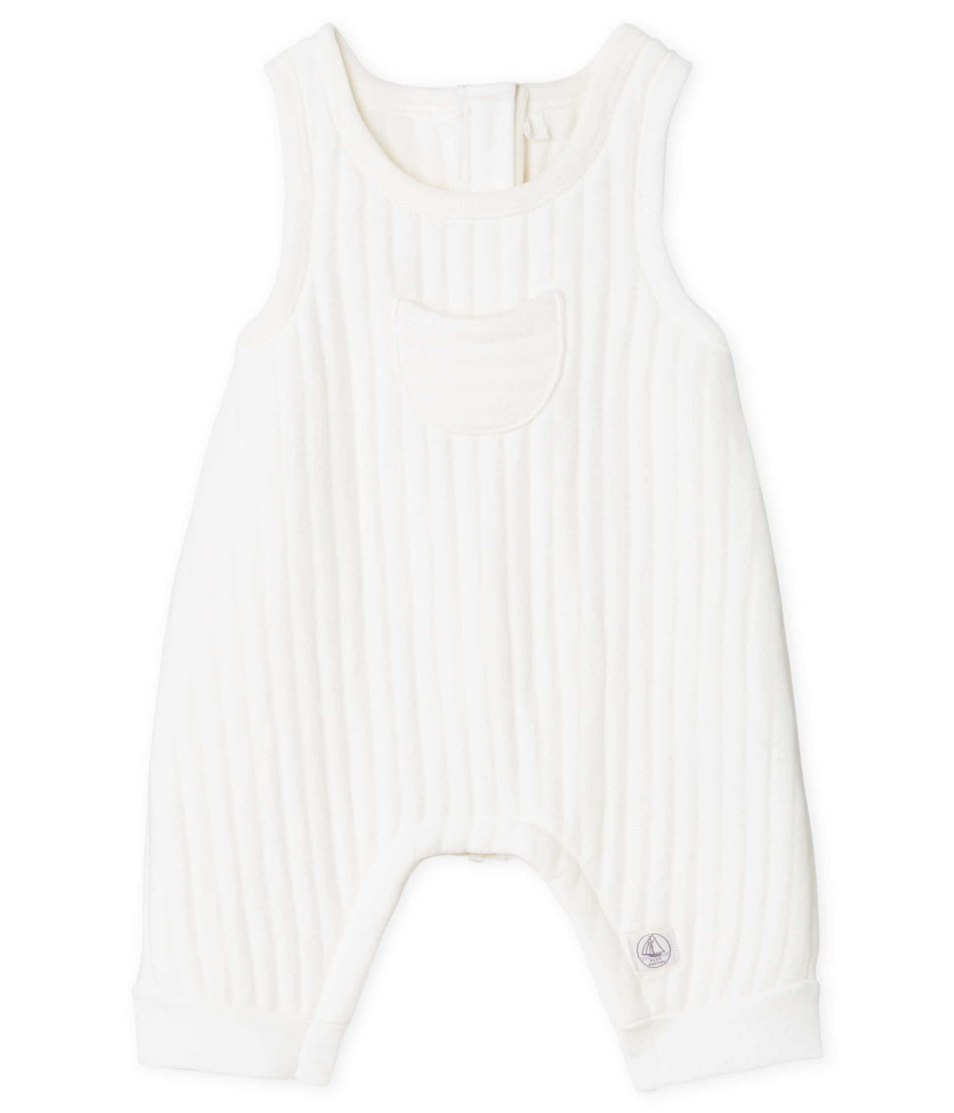 Baby Boys' Long Quilted Tube-Knit Dungarees